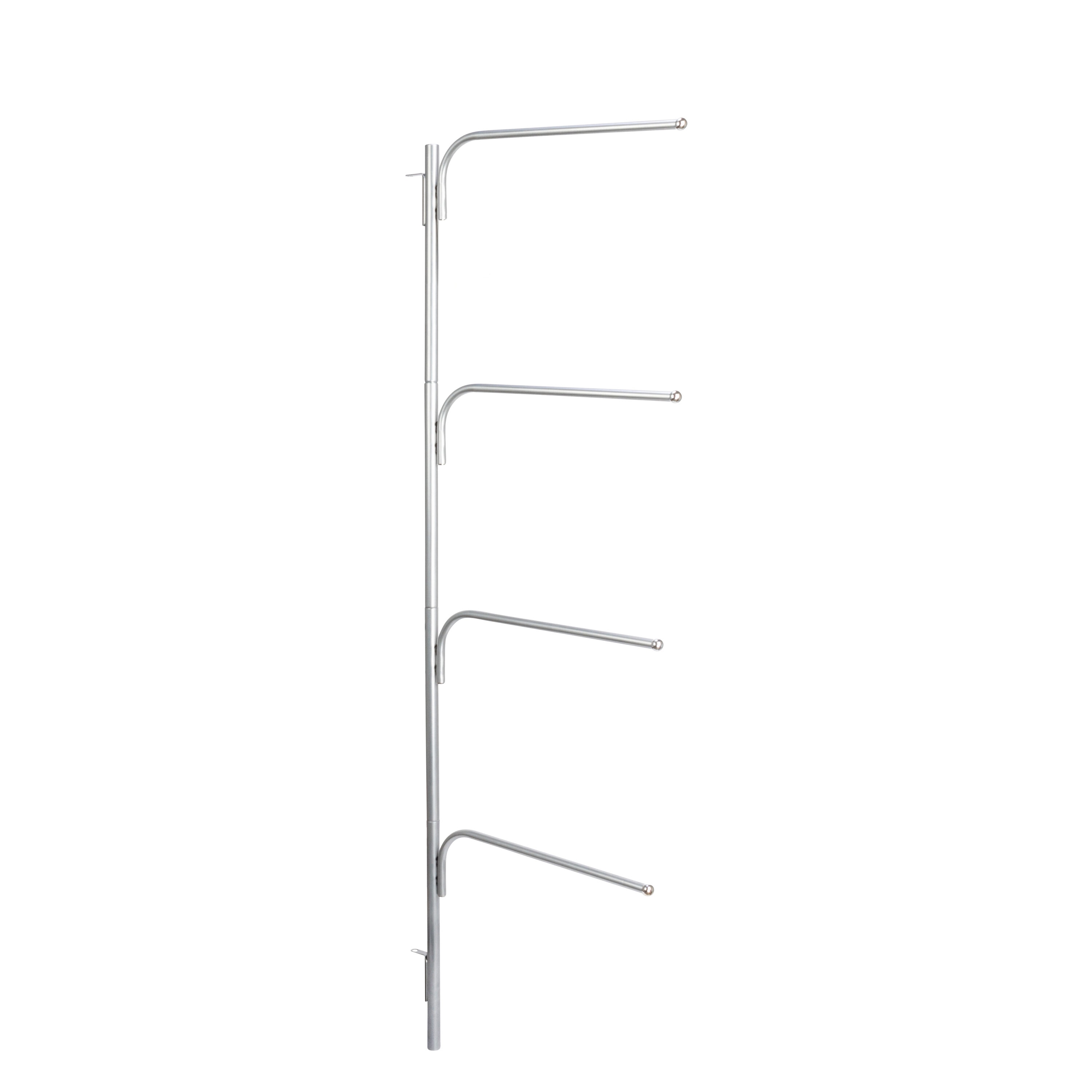 Household Essentials HHH12003 Hinge-It Clutterbuster Family Towel Bar Silver