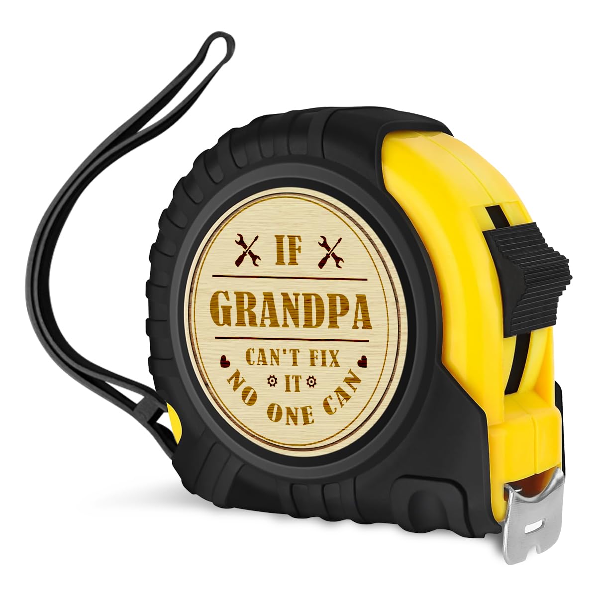 Phewnyzo  25 FT Tape Measure Engraved for Grandpa Woodworker Carpenter Easy Read Stainless Steel Blade Thumb Lock Fathers Day Birthday Christmas