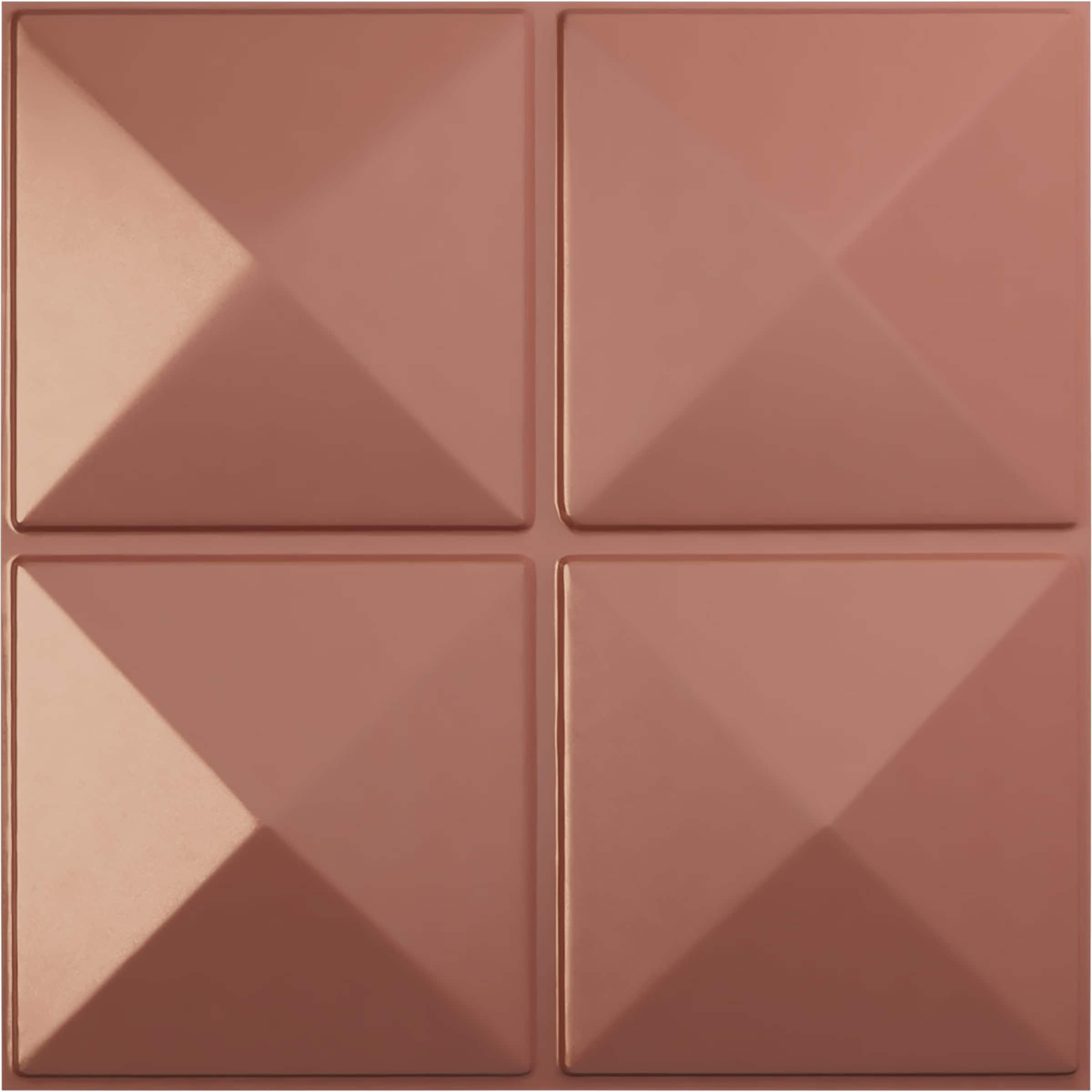 Ekena Millwork WP20X20RIFCP 19-5/8-in x 19-5/8-in Embossed Paintable/Stainable Pink PVC Wall Panel (