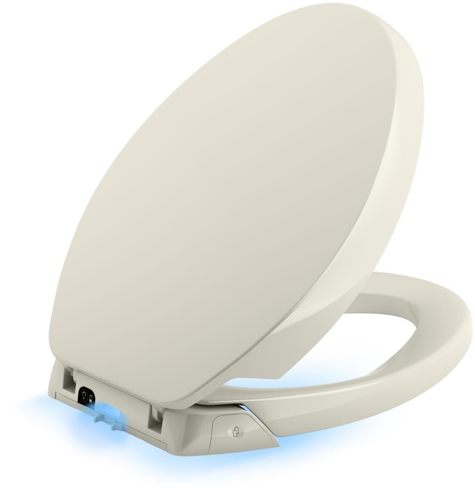 Kohler Reveal Nightlight Quiet-Close Elongated Toilet Seat in Ice