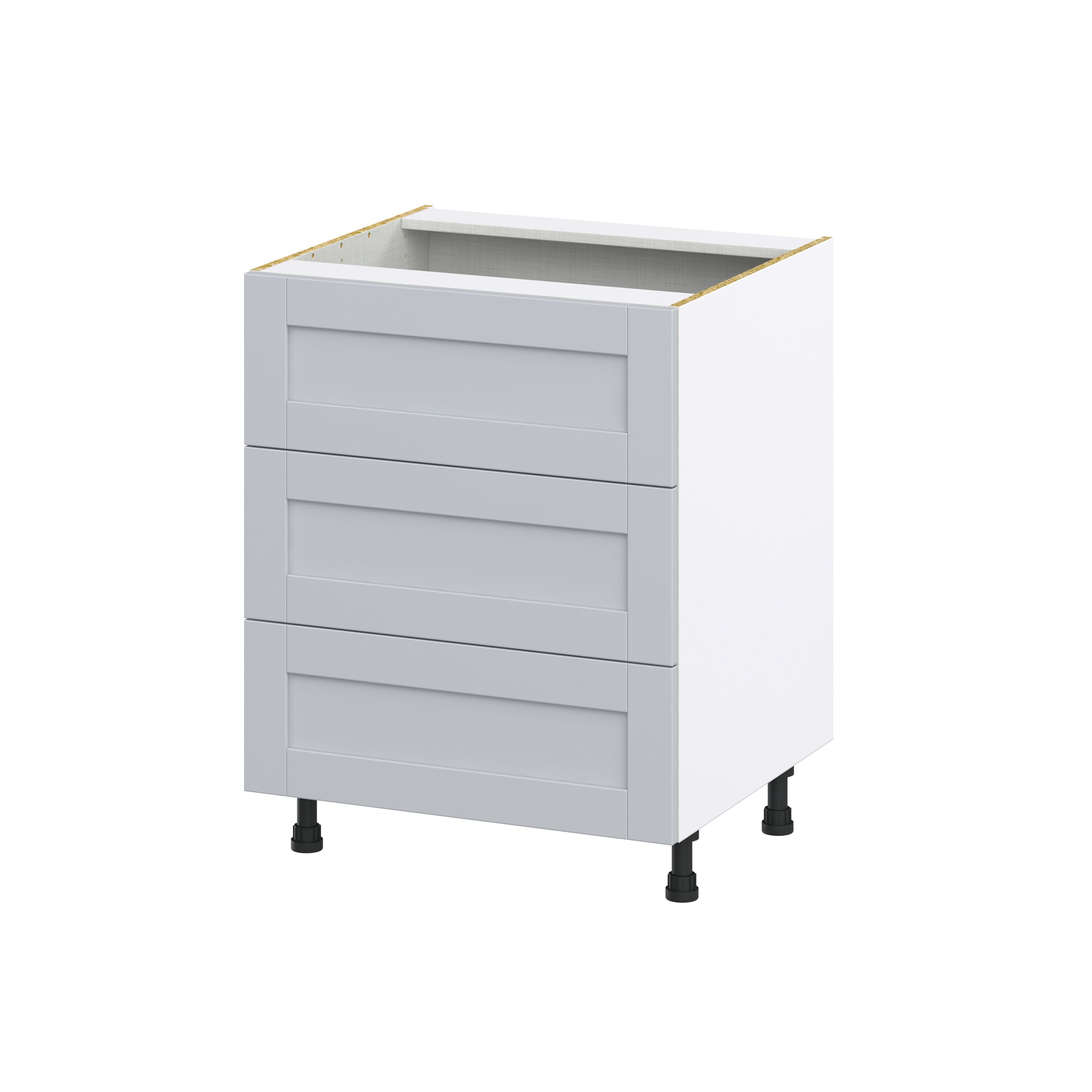 Hugo&Borg Charlesberg 12-in W x 34.5-in H x 24-in D Gray 4-Drawer Base Fully Assembled Cabinet (Recessed Panel Style)