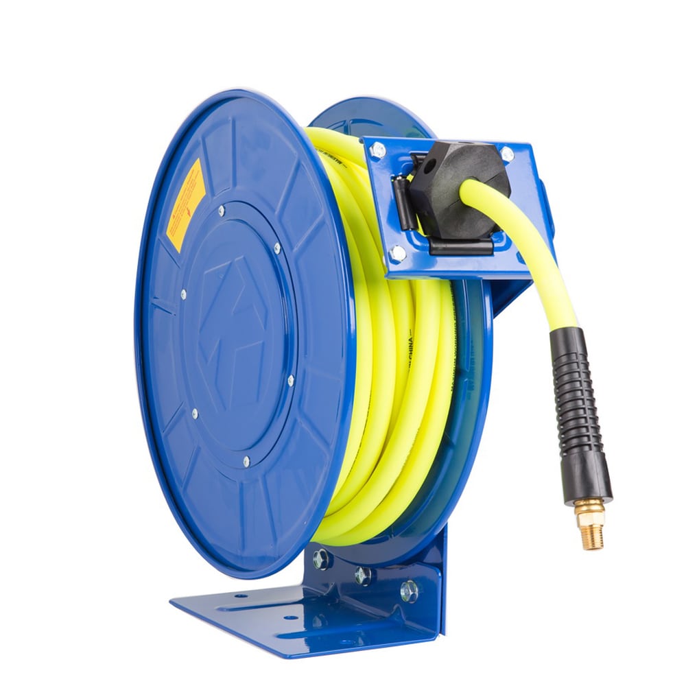 Kobalt Retractable Hose Reel With 38 In X 50 Ft Hybrid Hose In The Air Compressor Hoses 0878