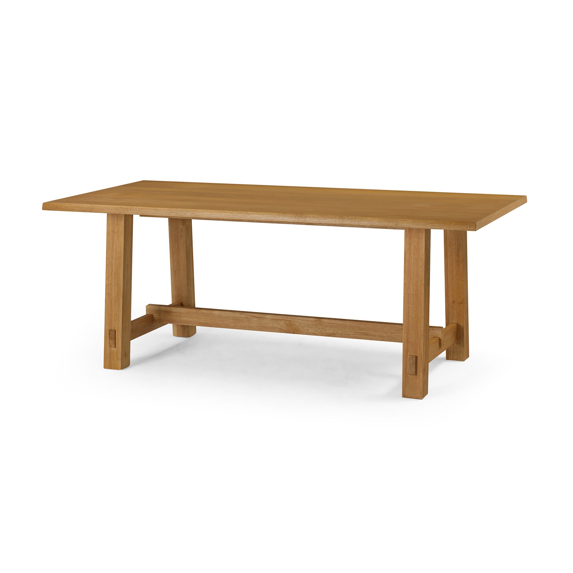 Maven Lane 393073 Yves Rectangle Wooden Dining Table for Modern Home Kitchens or Large Dinette in Rustic Weathered Natural Finish