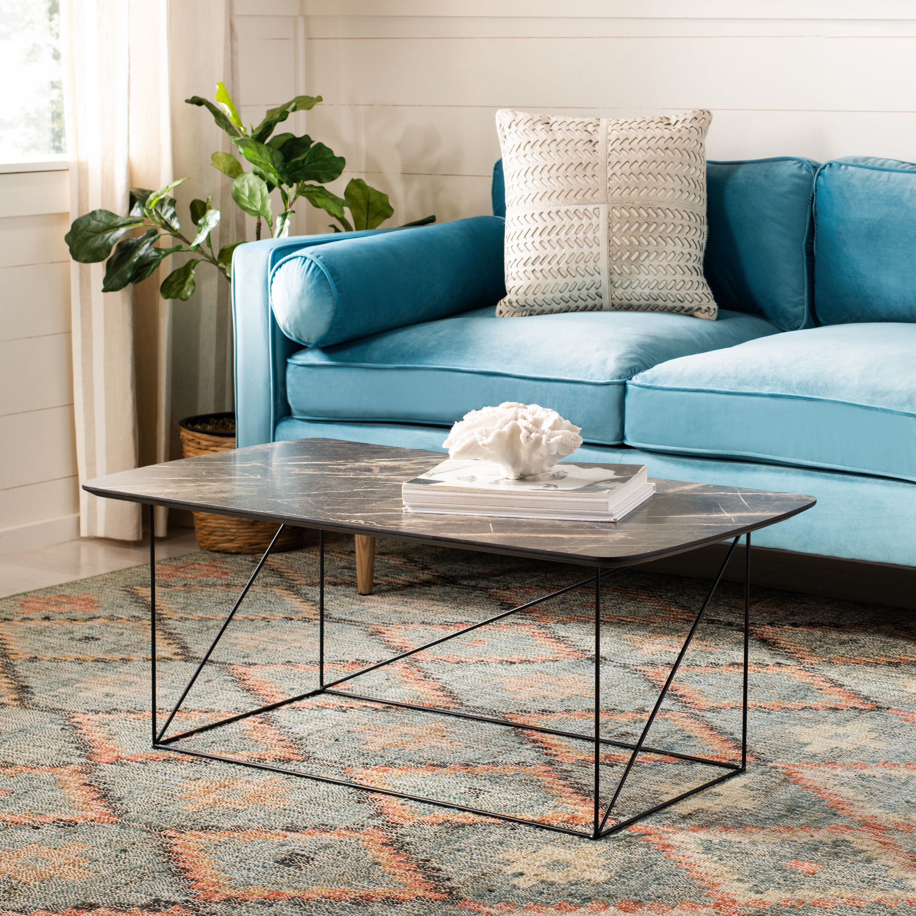 Safavieh Rylee Gray Wood Modern Coffee Table in the Coffee Tables ...