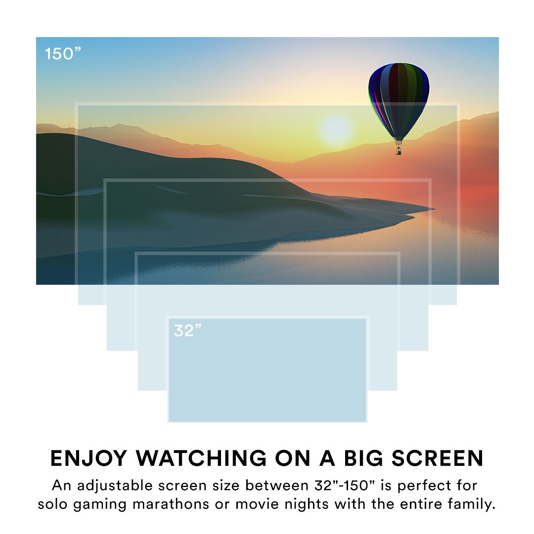 Core Innovations 150" Black LCD Home Theater Projector