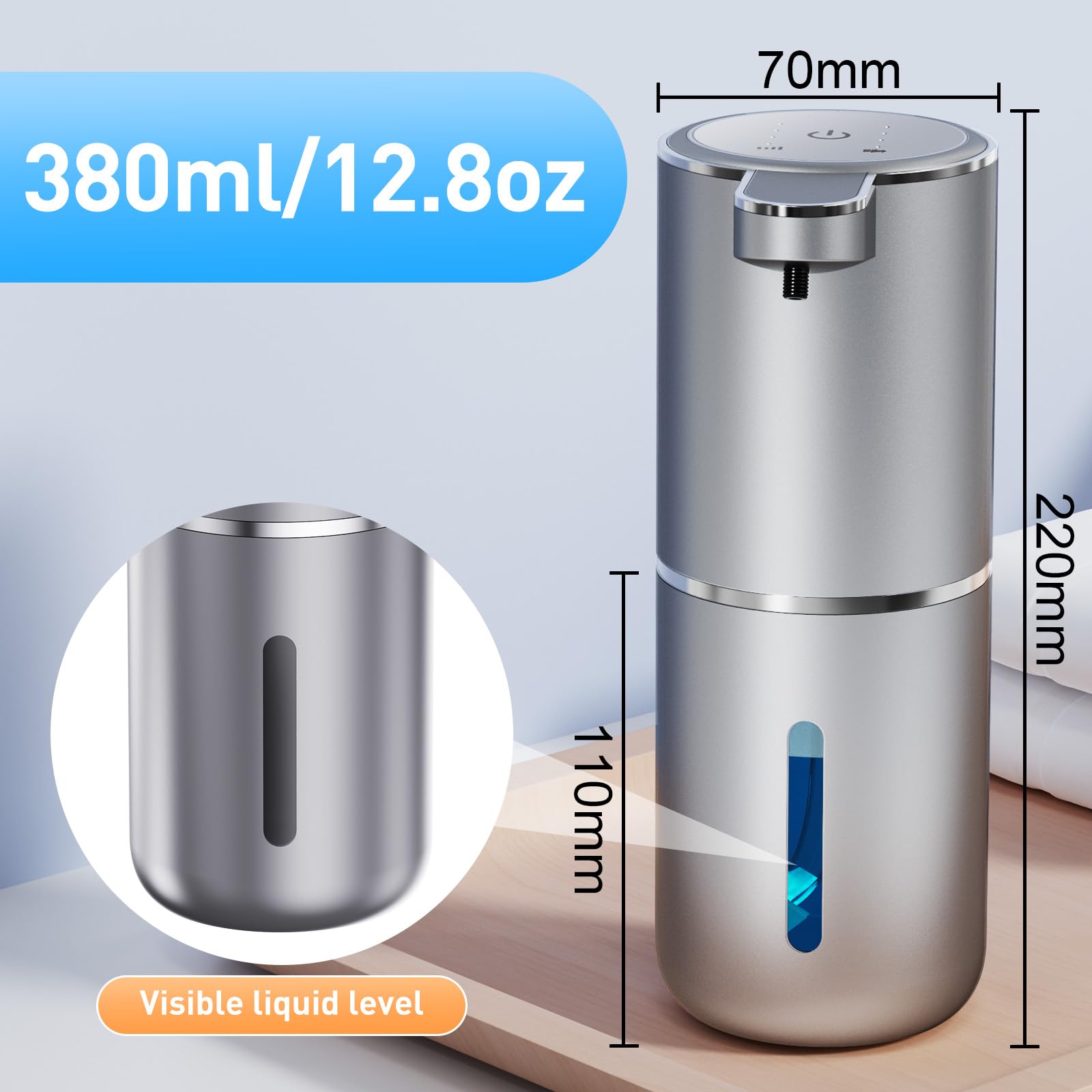 Wudkey L4-QY0Y0Q Commercial-Soap-Dispensers - View #2