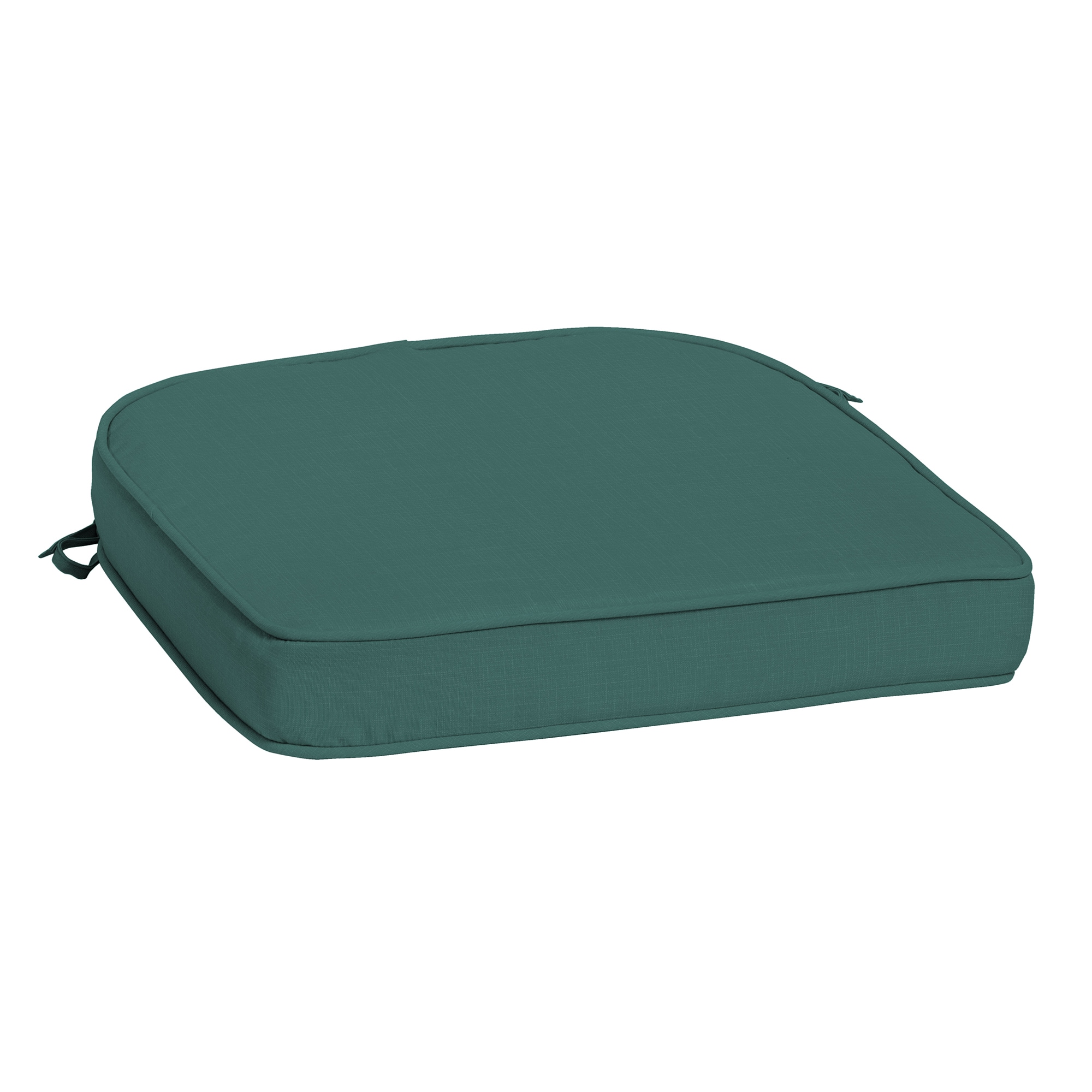 ARDEN ZP03F01B-DKZ1 ProFoam Essentials 19-in x 20-in Peacock Blue Green Texture Patio Chair Cushion