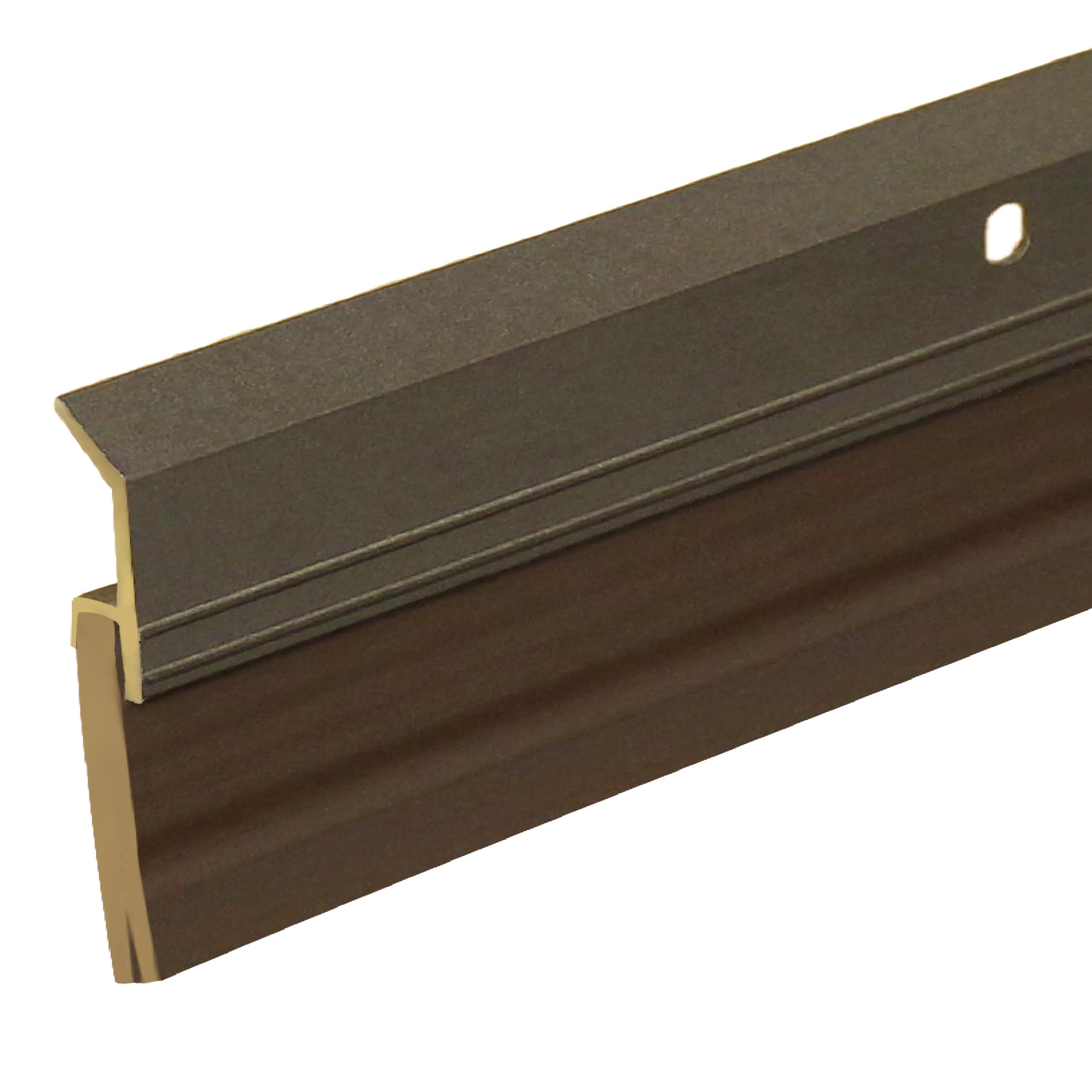 Randall Manufacturing Co., Inc 36 Inch Heavy-Duty Aluminum Door Sweep with Long Brown Vinyl Seal Made in USA