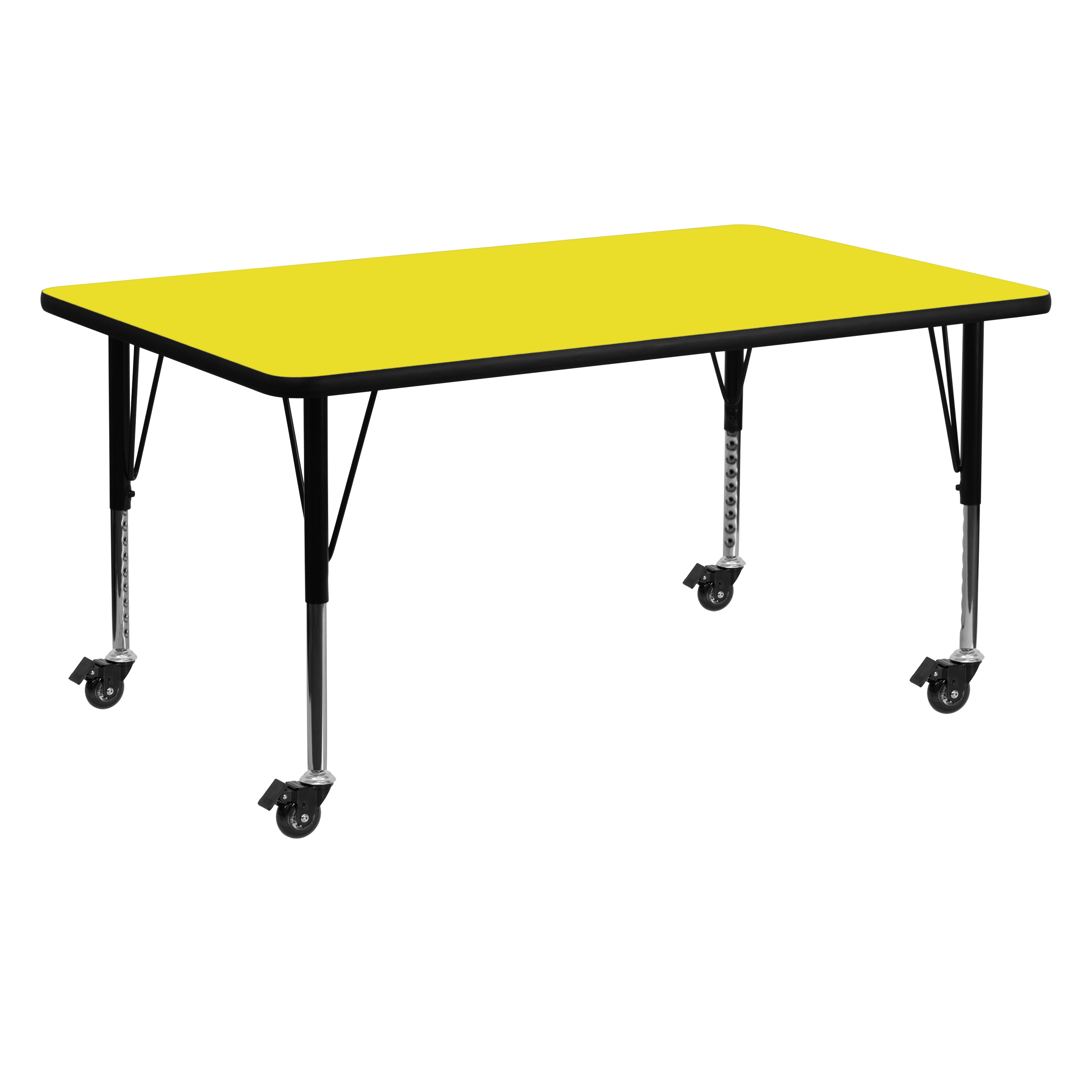 Flash Furniture 847254080248 Yellow Rectangular Kid's Play Table