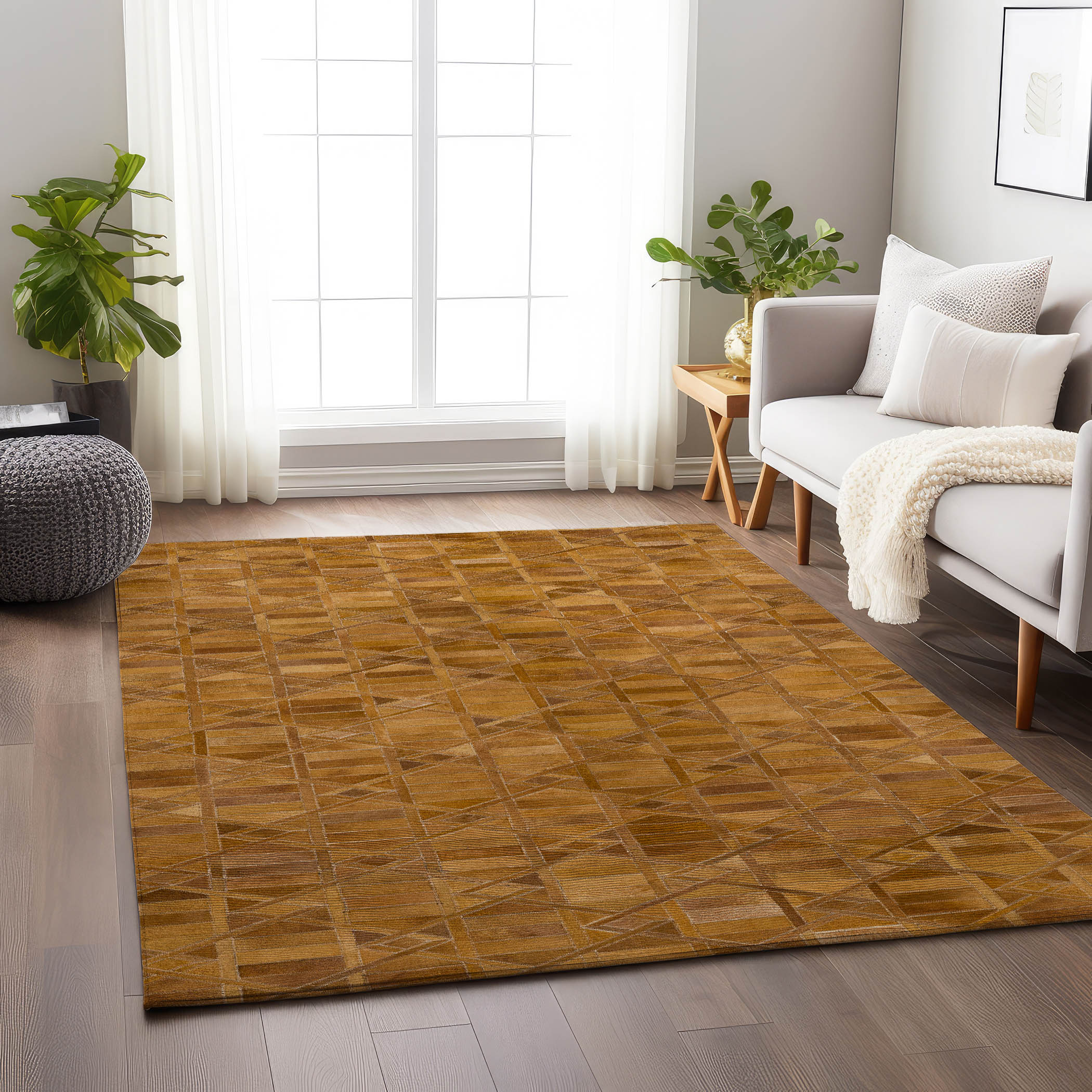 Addison Rugs AMF99BR10X14 Mayfield AMF99BR 10 x 14 (ft) Loomed Polyester Brown Rectangular Indoor Abstract Machine washable Area rug