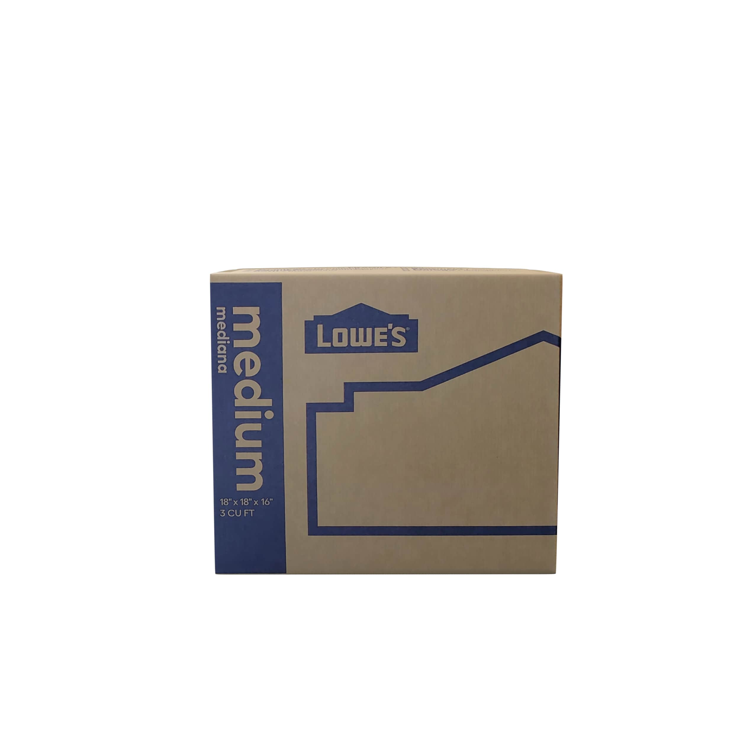 Lowe's 24-in W x 18-in H x 18-in D Classic Large Cardboard Moving Box with  Handle Holes