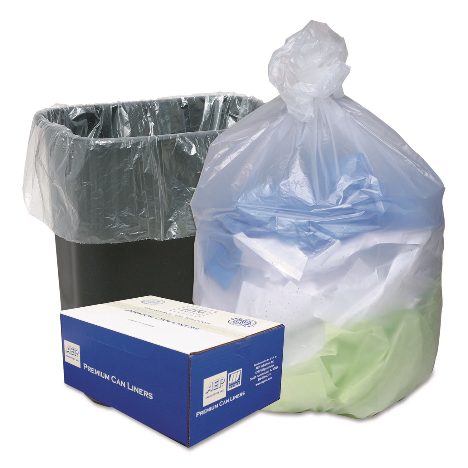 Ultra Plus Can Liners 16 gal 8 mic 24 in x 33 in Natural 50 Bags/Roll 4 Rolls/Carton