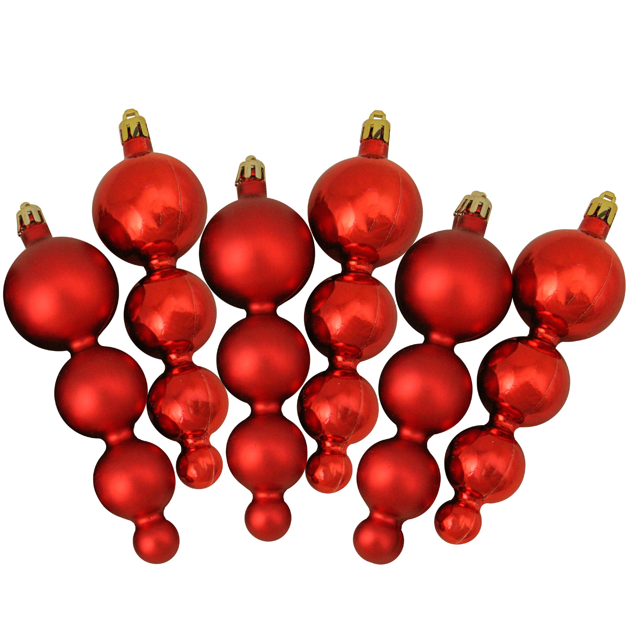 Northlight 6 Pack Red Ball Standard Indoor Ornament Set Shatterproof In The Christmas Ornaments 1285