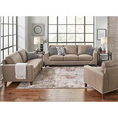 Genuine Leather Living Room Sets At, Leather Livingroom Set