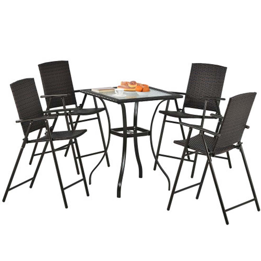 Damerin N7CS34 5 -Piece Rattan Patio Conversation Set