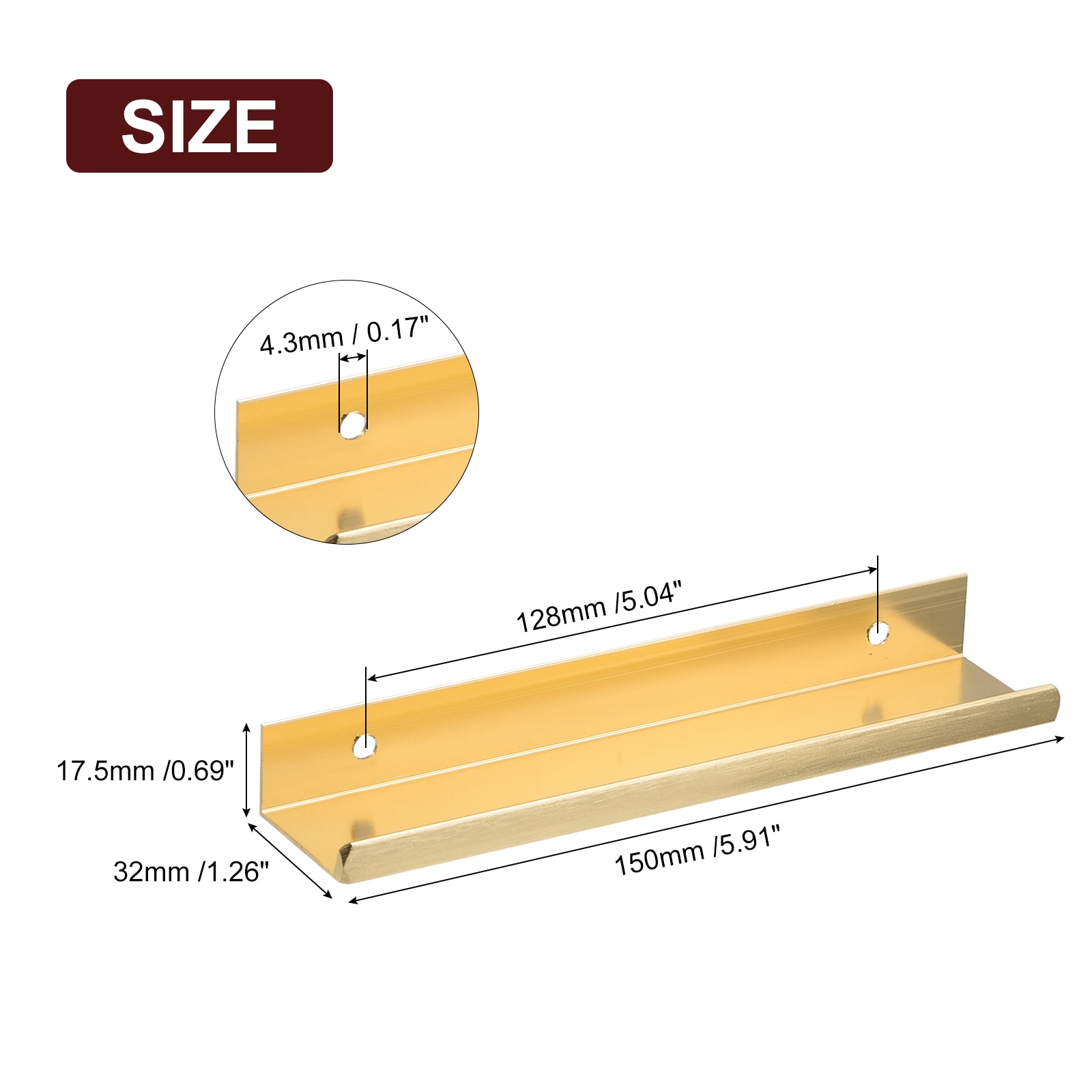 Unique Bargains S25093000UX5751 Cabinet-Pulls - View #2