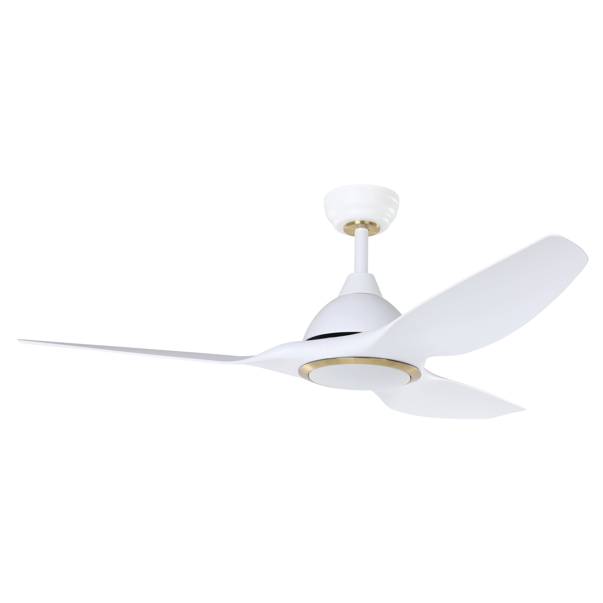 EGLO 235050-5218A Naples 52-in Integrated LED White with White Blades Ceiling Fan With Light - Remote Included ( 3 -Blade )