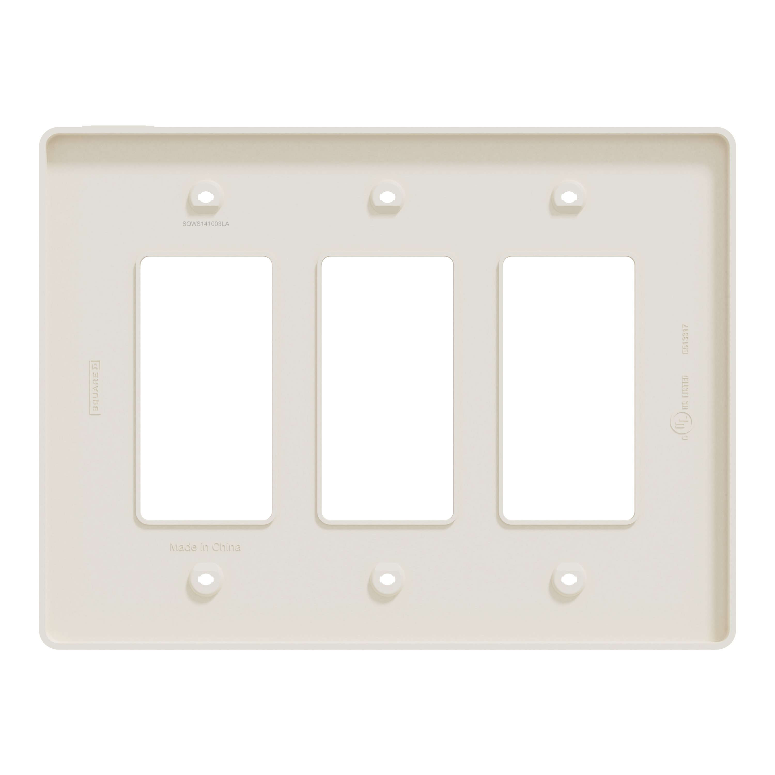 Almond 3-Gang Smooth Plastic Wall Plate