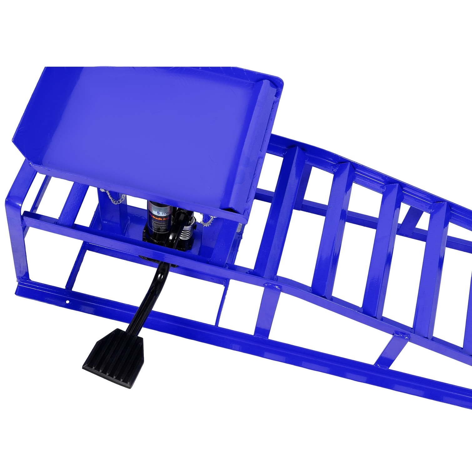 Watnature Car Jacks - Soft blue hydraulic car ramp with foot pedal 5 ...