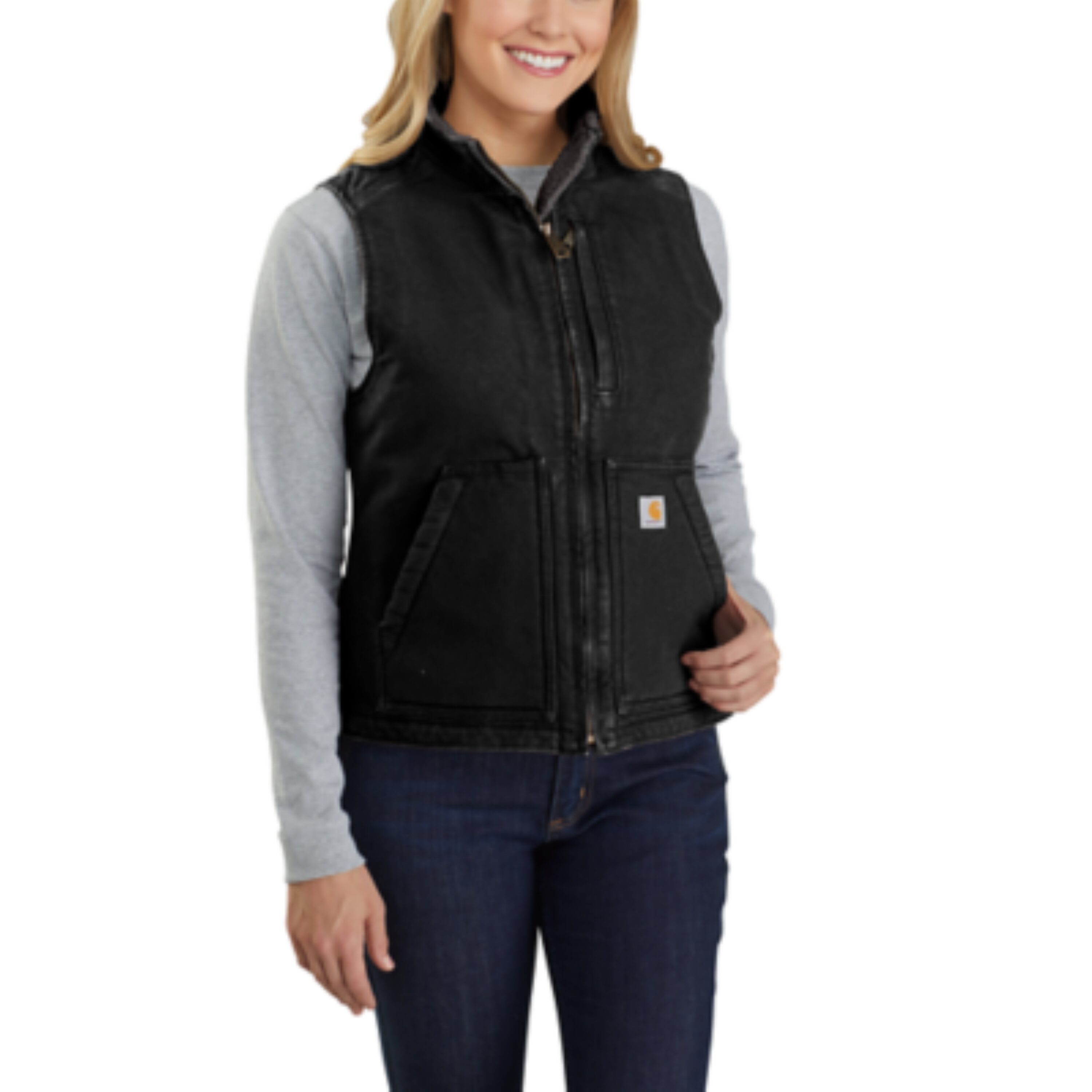 Carhartt Women's Black Polyester Puffer Vest (X-large) in the Work Jackets  & Coats department at