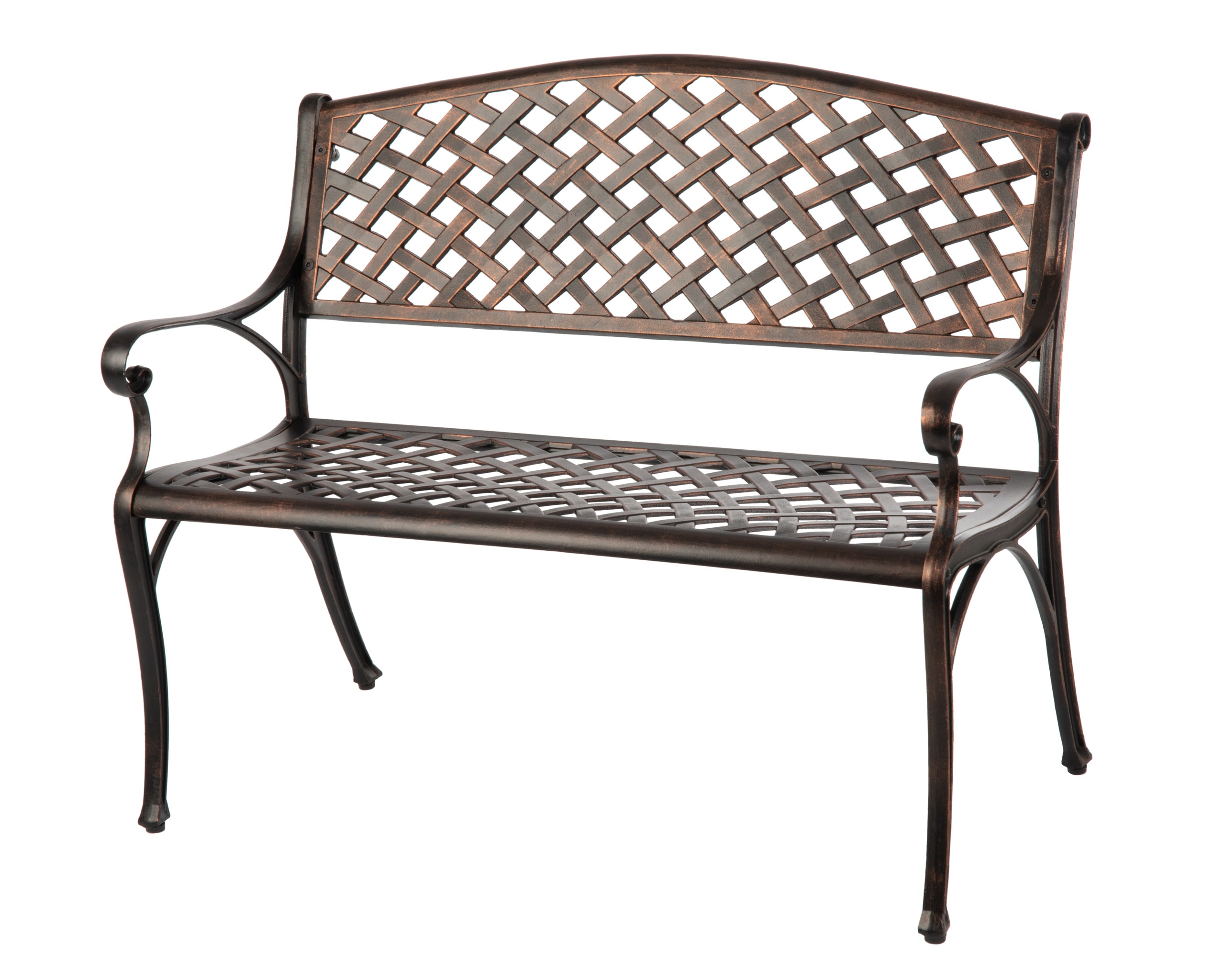 Balkene Home 61491 40-Inches W x 34-Inches H Antique bronze Aluminum Garden Bench