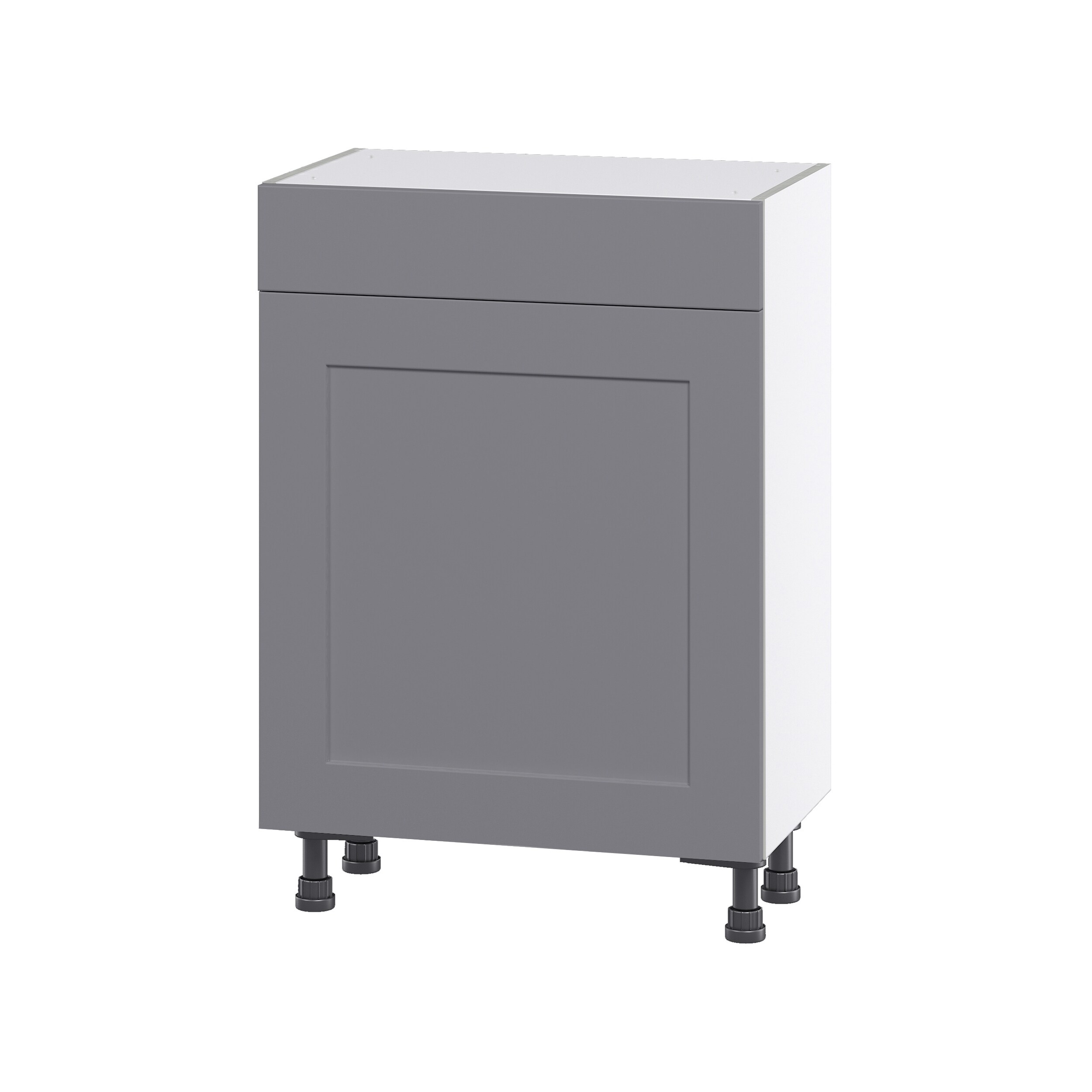 Hugo&Borg DSB2414(L/R)-BM Beaumont 24-in W x 34.5-in H x 14-in D Slate Gray Base Fully assembled Cabinet (Flat Panel Shaker)