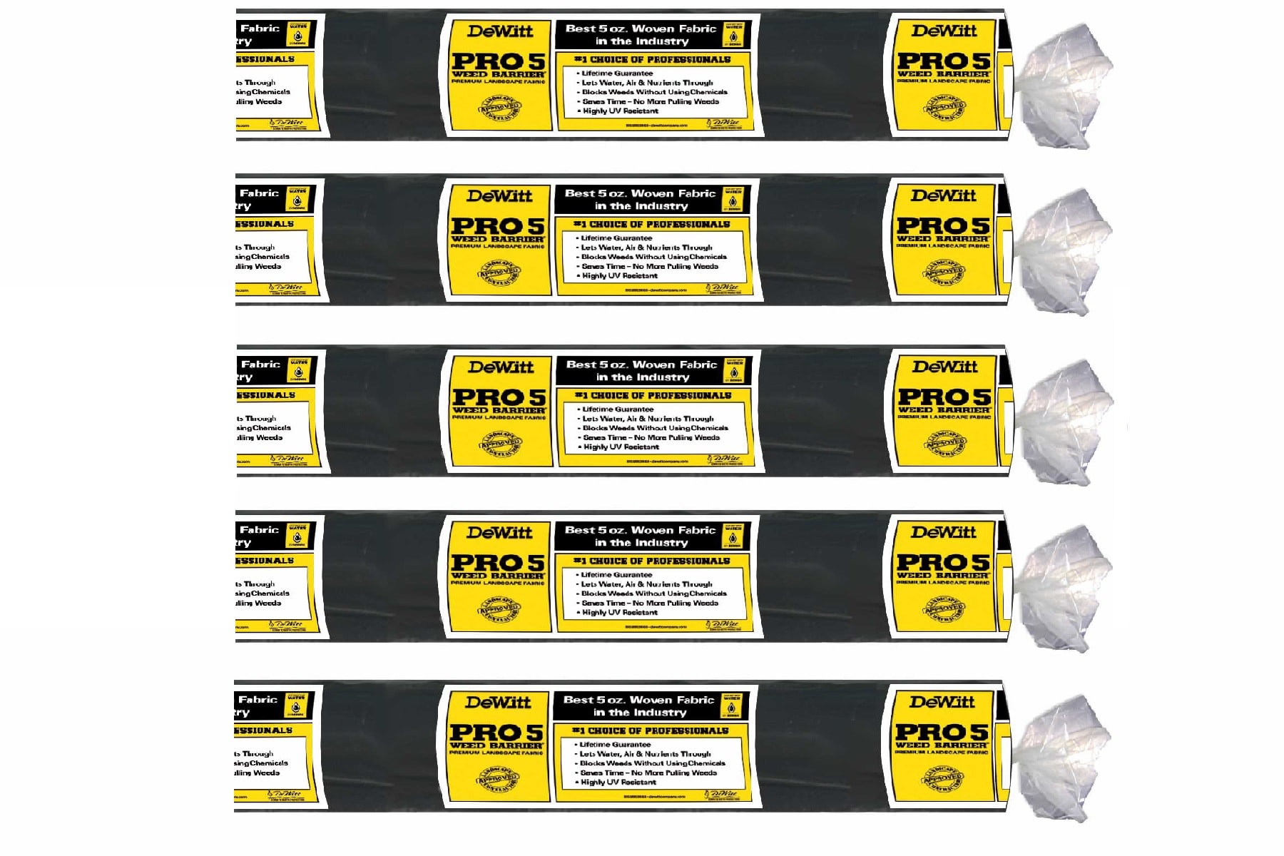 DeWitt 173685 250-Feet x 5-Feet Premium Weed barrier Landscape Fabric