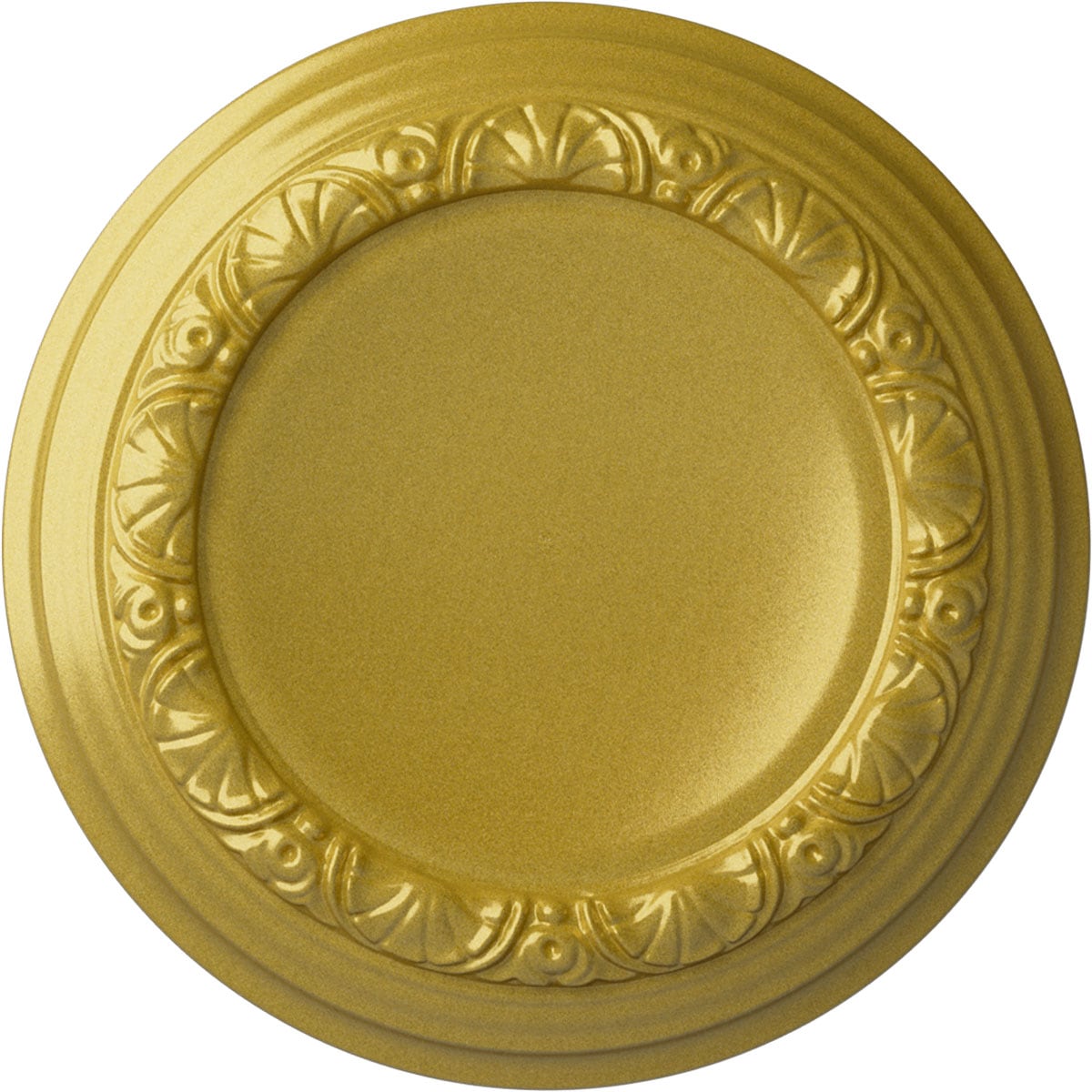 Ekena Millwork CM12CARGS Carlsbad 12.5-in W x 12.5-in L Painted Rich Gold Polyurethane Whole Ceiling Medallion
