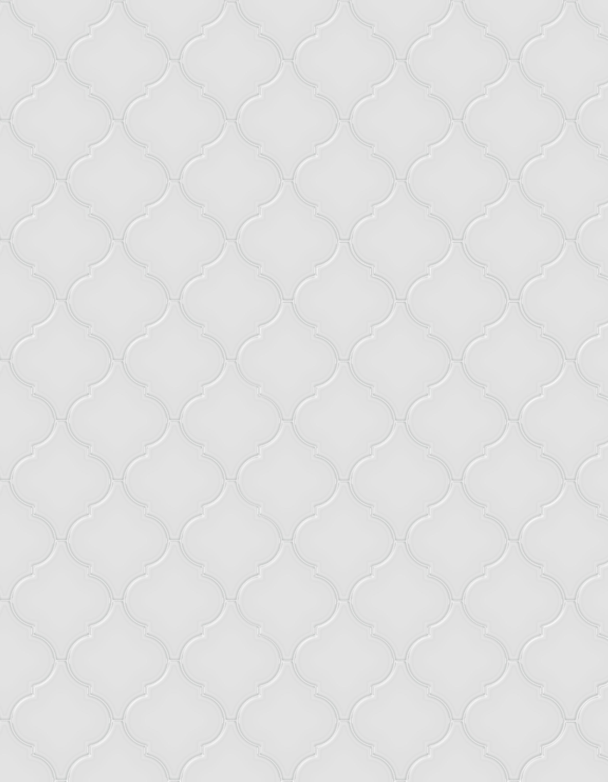 Satori 1001-0317-0 Hudson Mist 11-in x 13-in Glossy Porcelain Arabesque Mosaic Wall Tile ( 0.96-sq ft Piece )