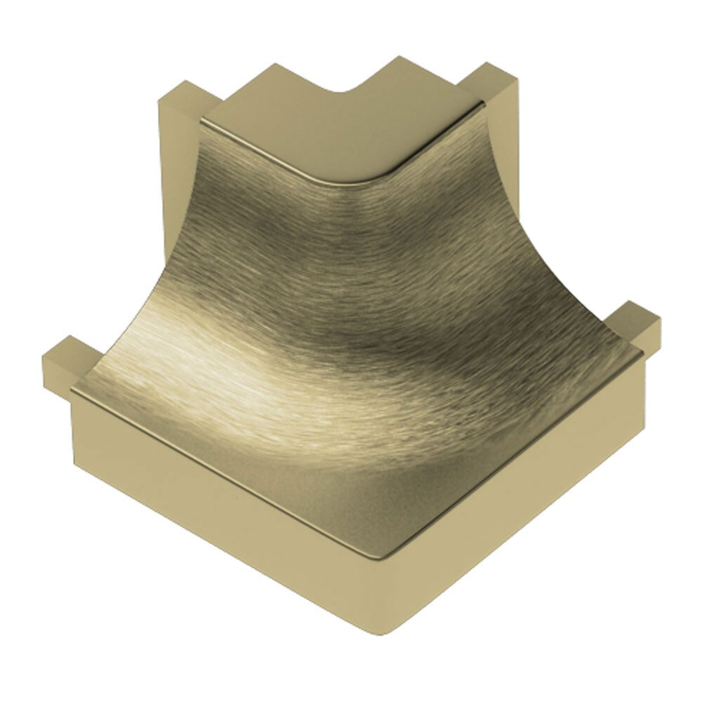 Schluter Systems E90/AHK1S/AMGB Dilex-AHK 0.5-in W x 1-in L Brushed brass anodized aluminum Aluminum Outside corner Tile Edge Trim