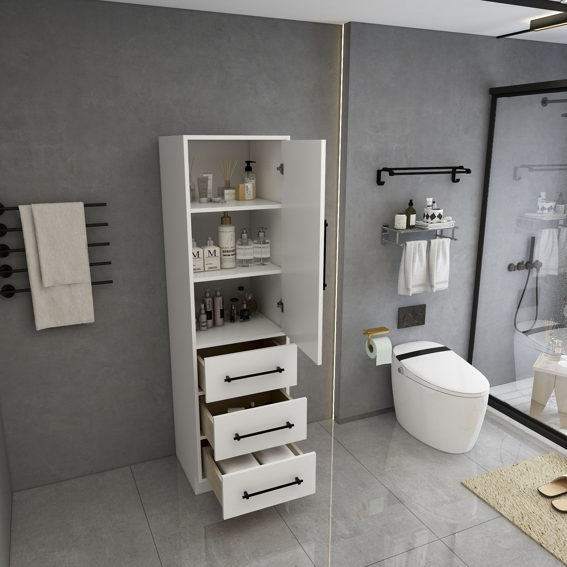 BV Better Vanity VICTORIAS72-GW Bathroom-Wall-Cabinets - View #7