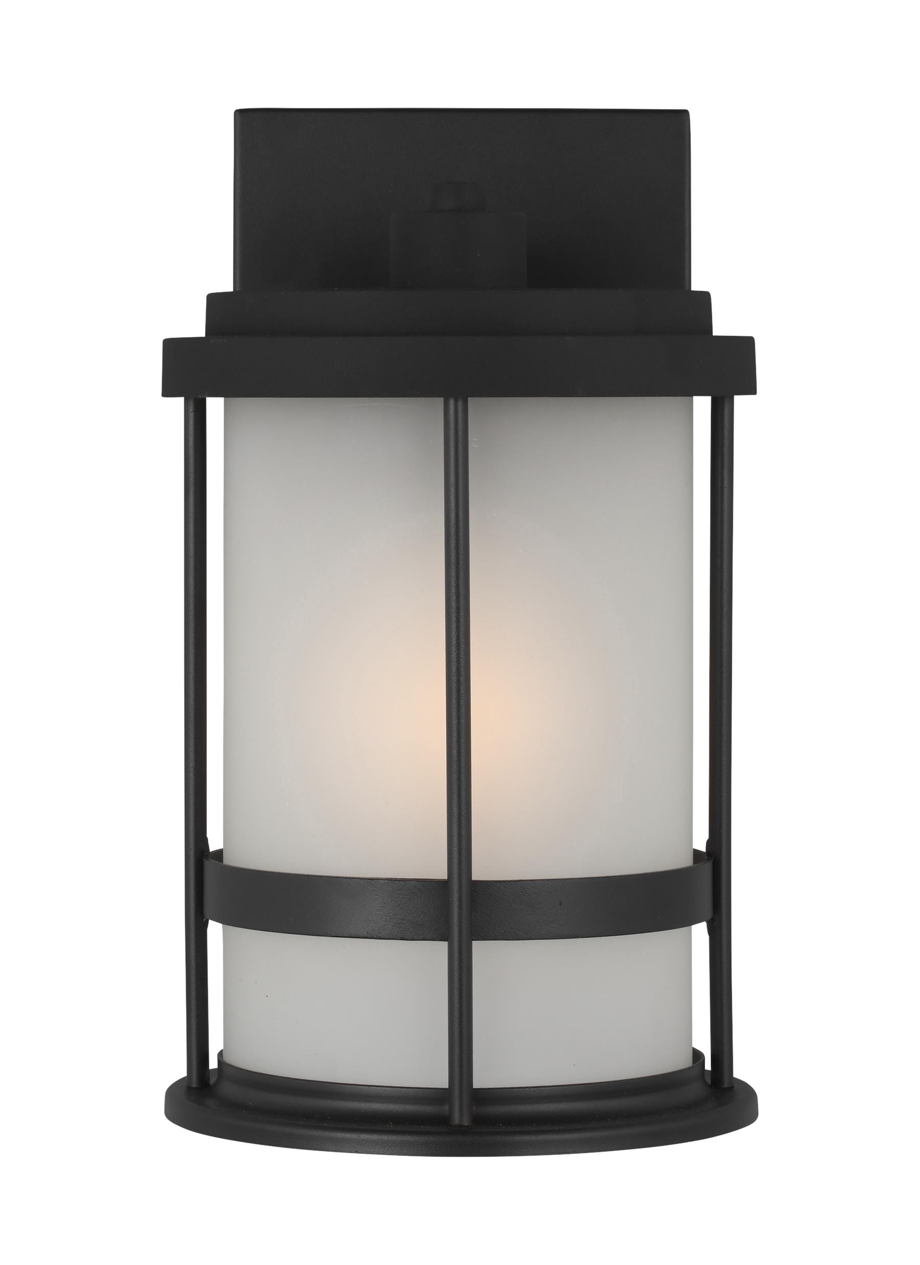Generation Lighting 8590901-12 Wilburn 1 -Light 10.25-in H Black Hardwired Outdoor Wall Light