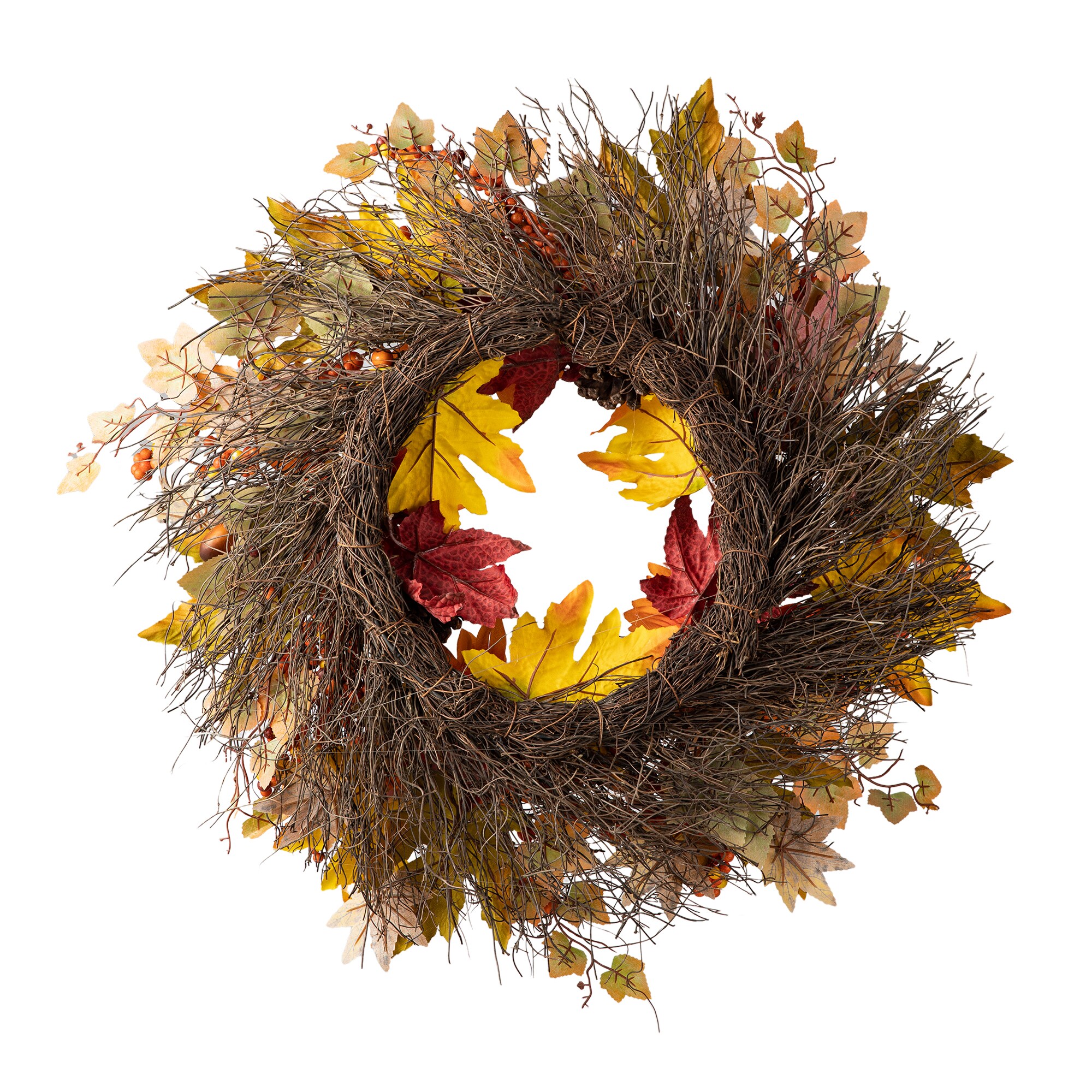 Glitzhome 2006300037 Artificial-Thanksgiving-Wreaths - View #2