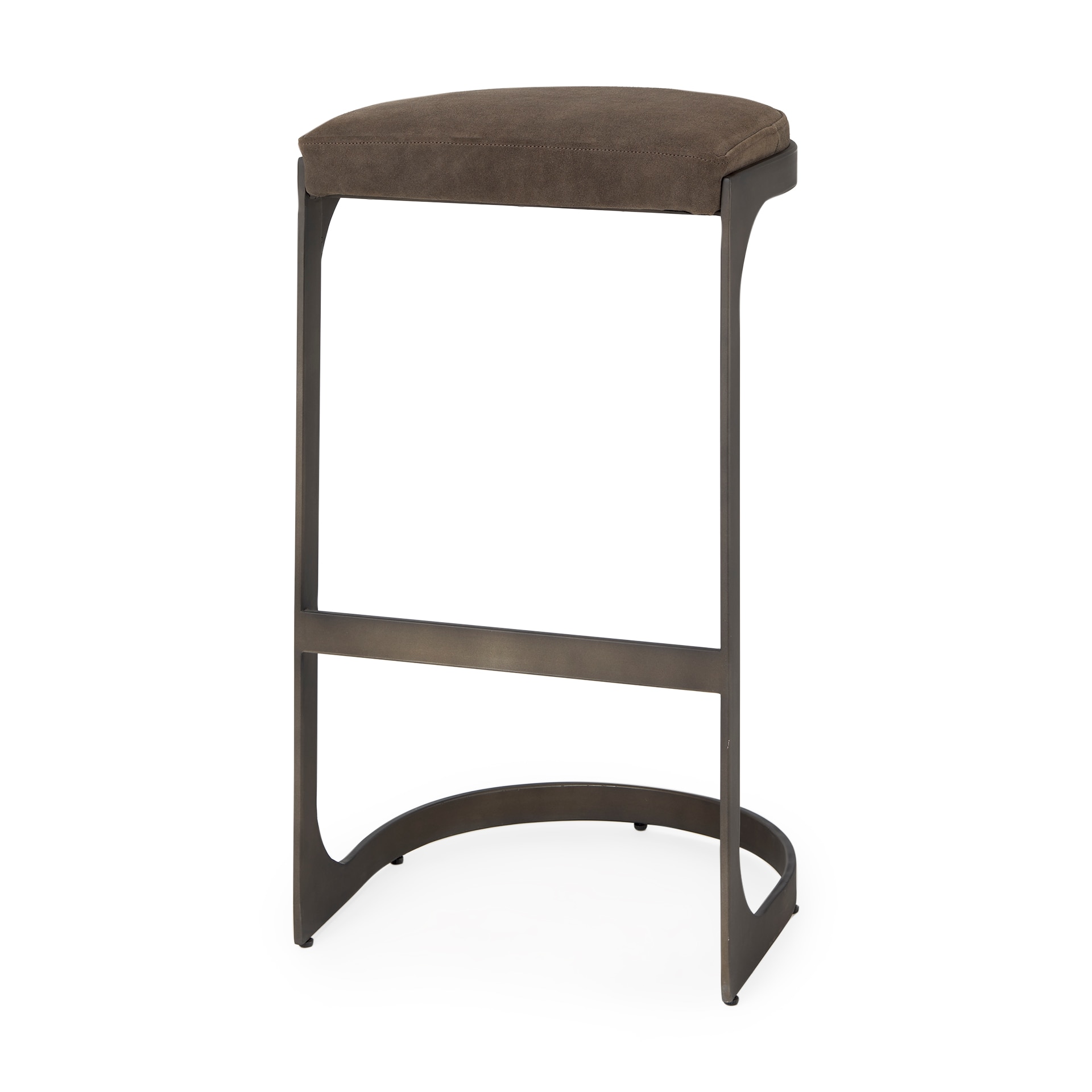Mercana 69272 Black 31.5-in H Bar height (28-in to 33-in) Round Seat Upholstered Metal Bar Stool