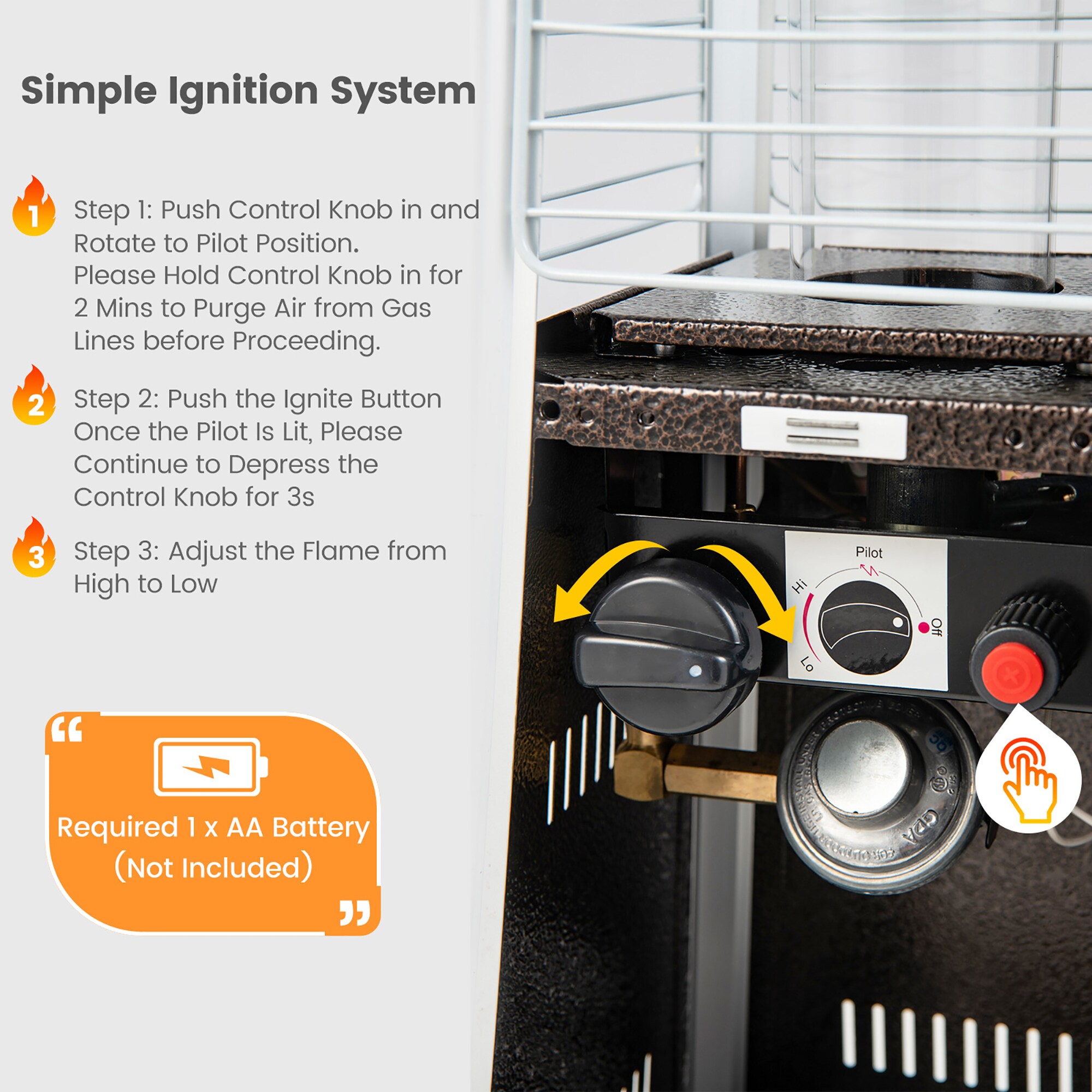 Costway LWS00847 Portable-Liquid-Propane-Heaters - View #5