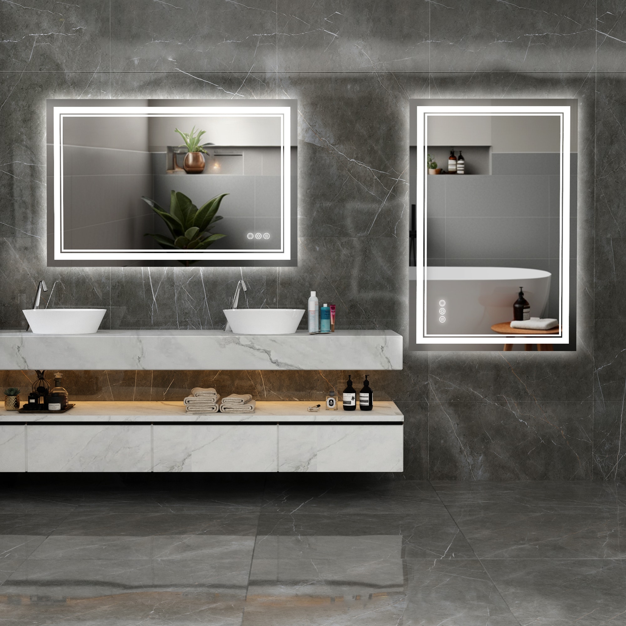 Maxax MXML01-128 Framed-Bath-Mirrors - View #2