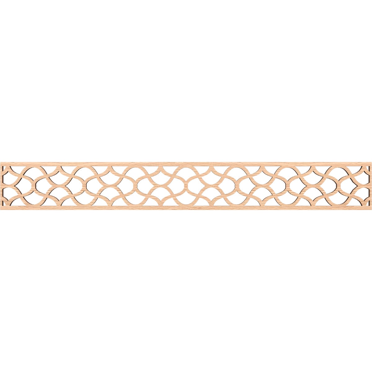 Ekena Millwork MLDB06X46RSTRO Resort Fretwork Flat Trim 6-in x 3.86-ft Red Oak Brown Unfinished 2157061 Pierced Wall Panel Moulding