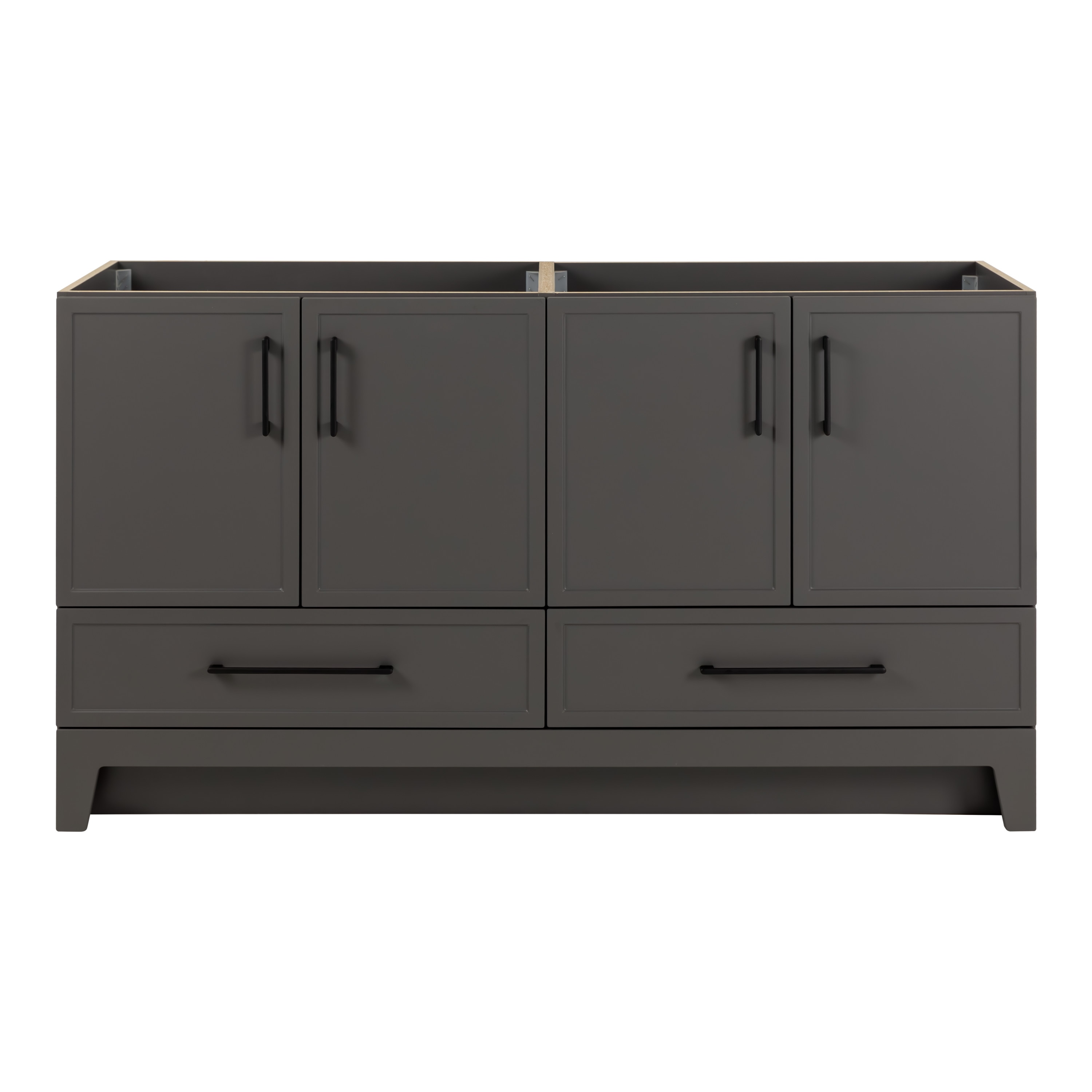 Style Selections ME60P1-CT Meera 60-in Cement Gray Bathroom Vanity Base Cabinet without Top