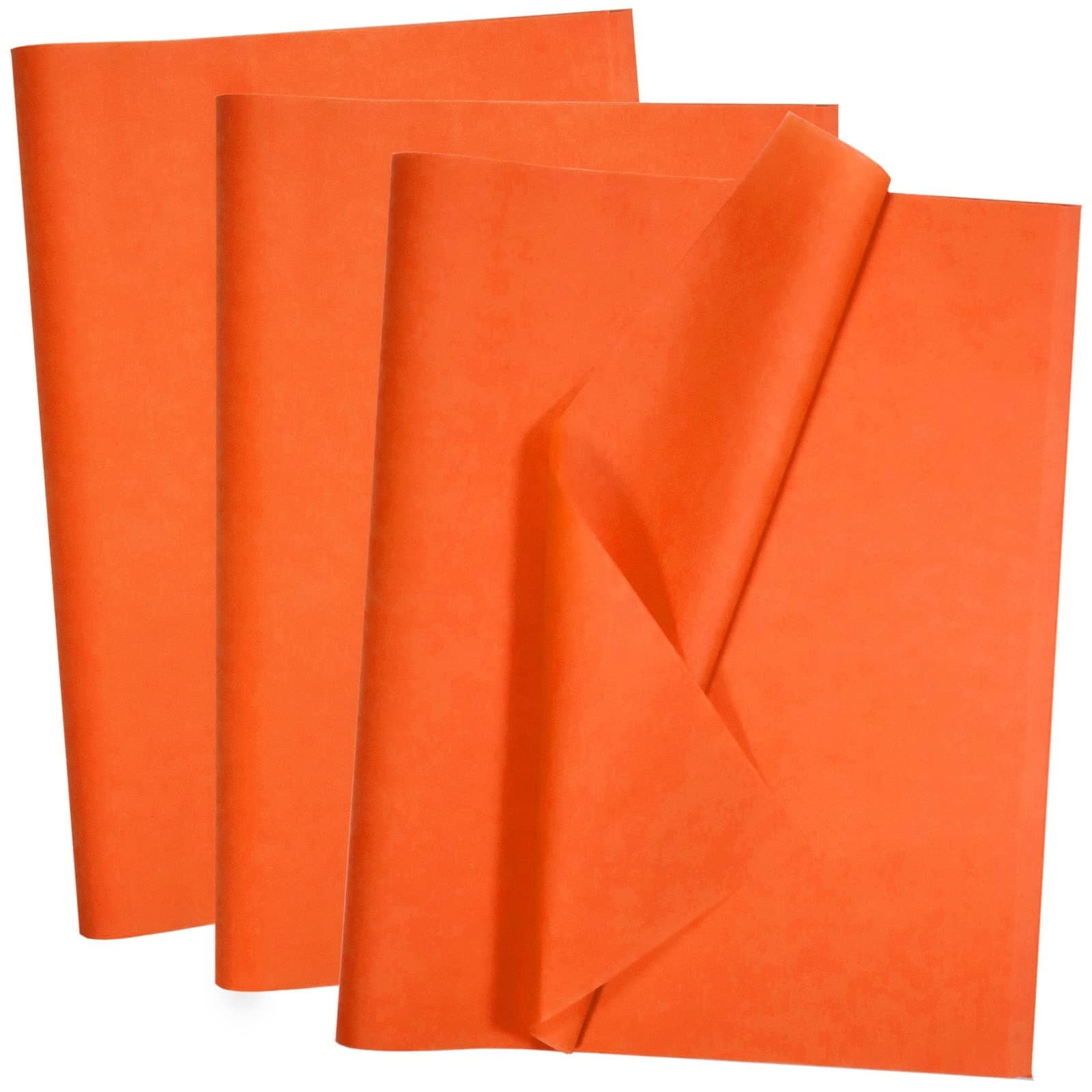 Afoxsos Orange Tissue Paper 100 Sheet Pack 14 x 20 Inch Bulk for Gift Wrapping Crafts DIY Projects Weddings Birthdays Party Decor Bouquet Making #L05AF08056
