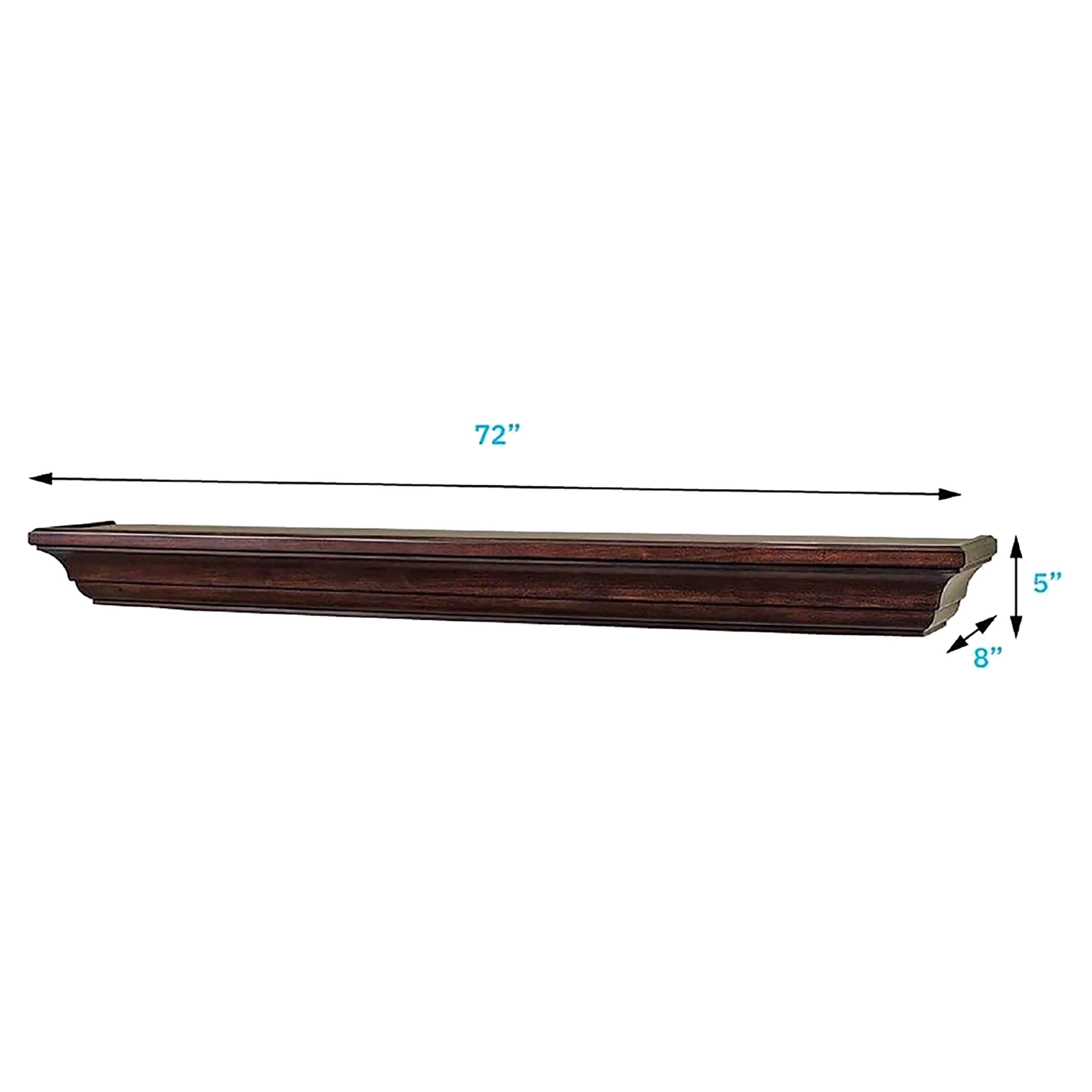 Mantels Direct COLTON-72-CHOC Mantel-Shelves - View #8