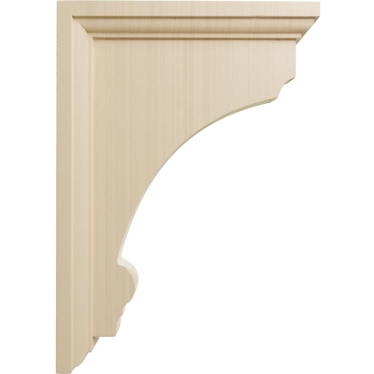 Large Rubberwood Thompson Bracket in Natural Finish
