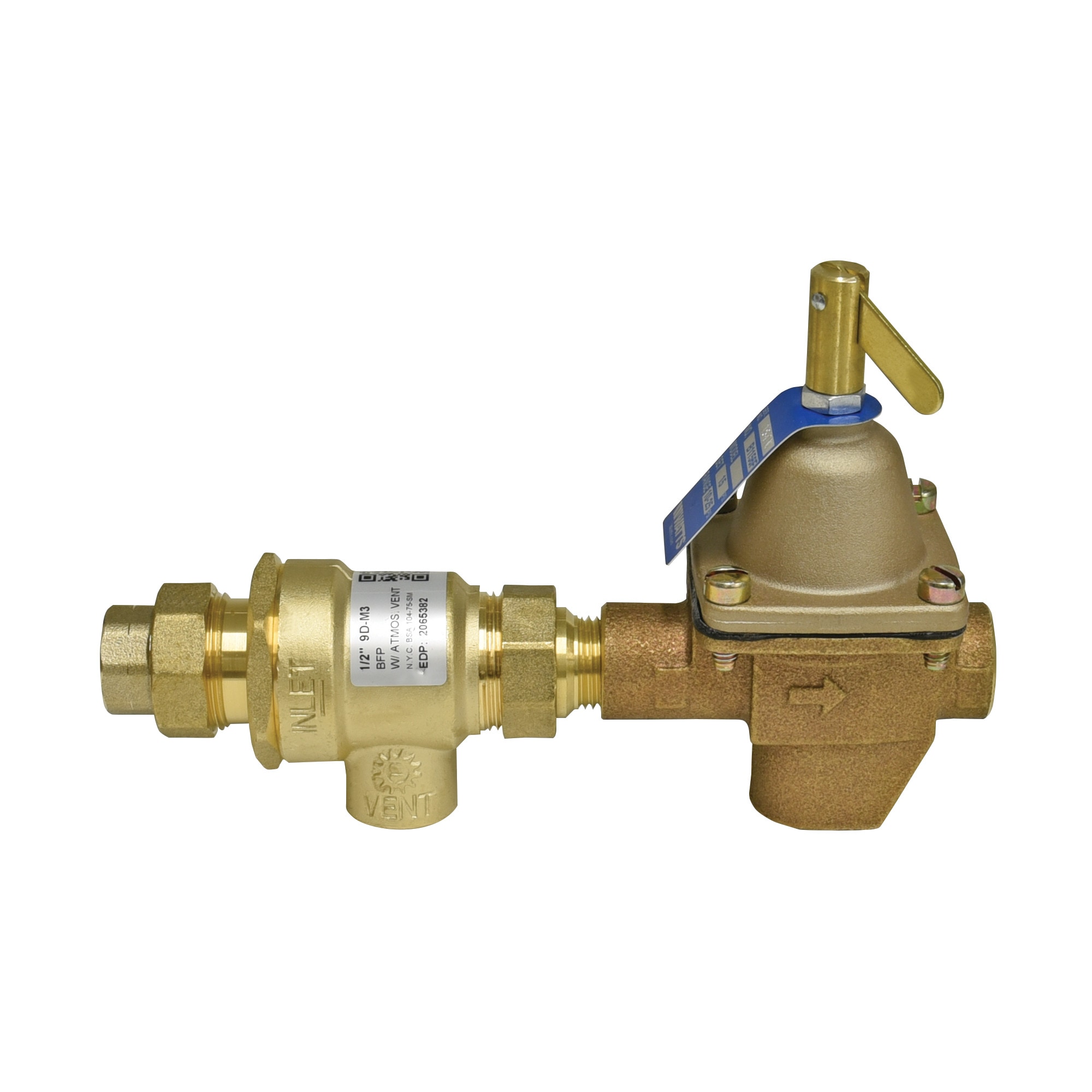 Watts 1/2-in Bronze FNPT Backflow preventer #B911T-M3
