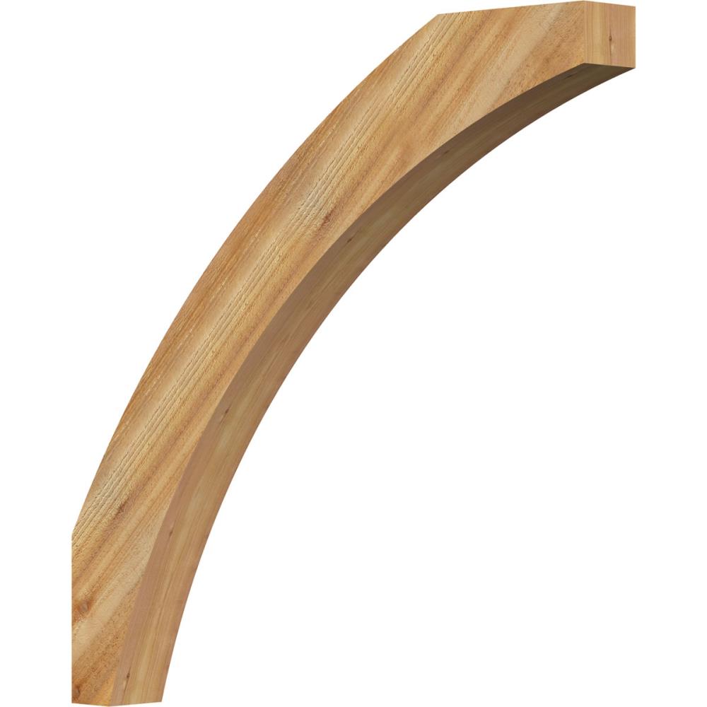 Ekena Millwork BRC04X36X36THR00RWR 4-in x 36-in x 36-in Western Red Cedar Unfinished Wood Thorton Rough Sawn Knee Brace
