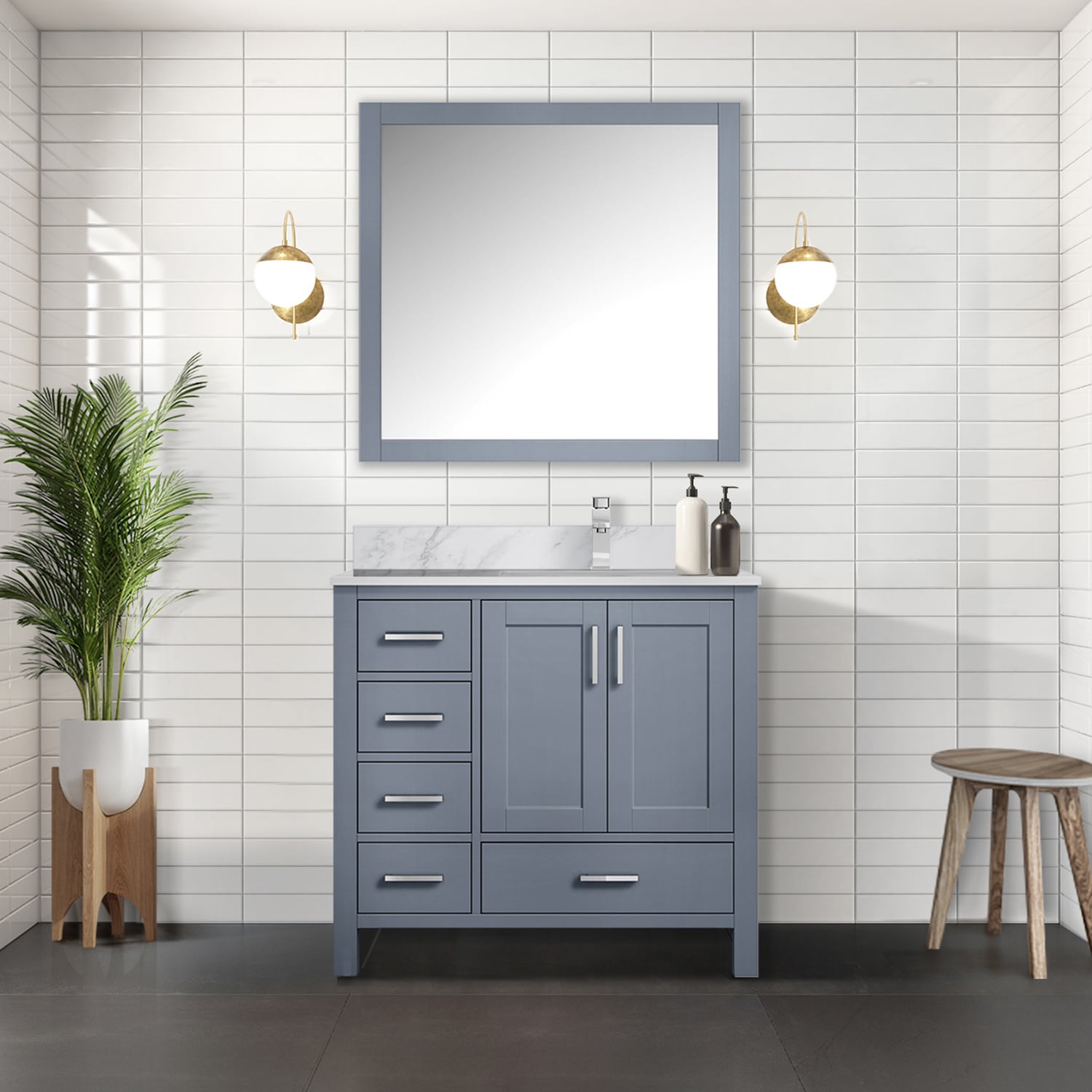 Lexora LJ342236SBDSM34FR Bath-Vanity-Combo - View #9