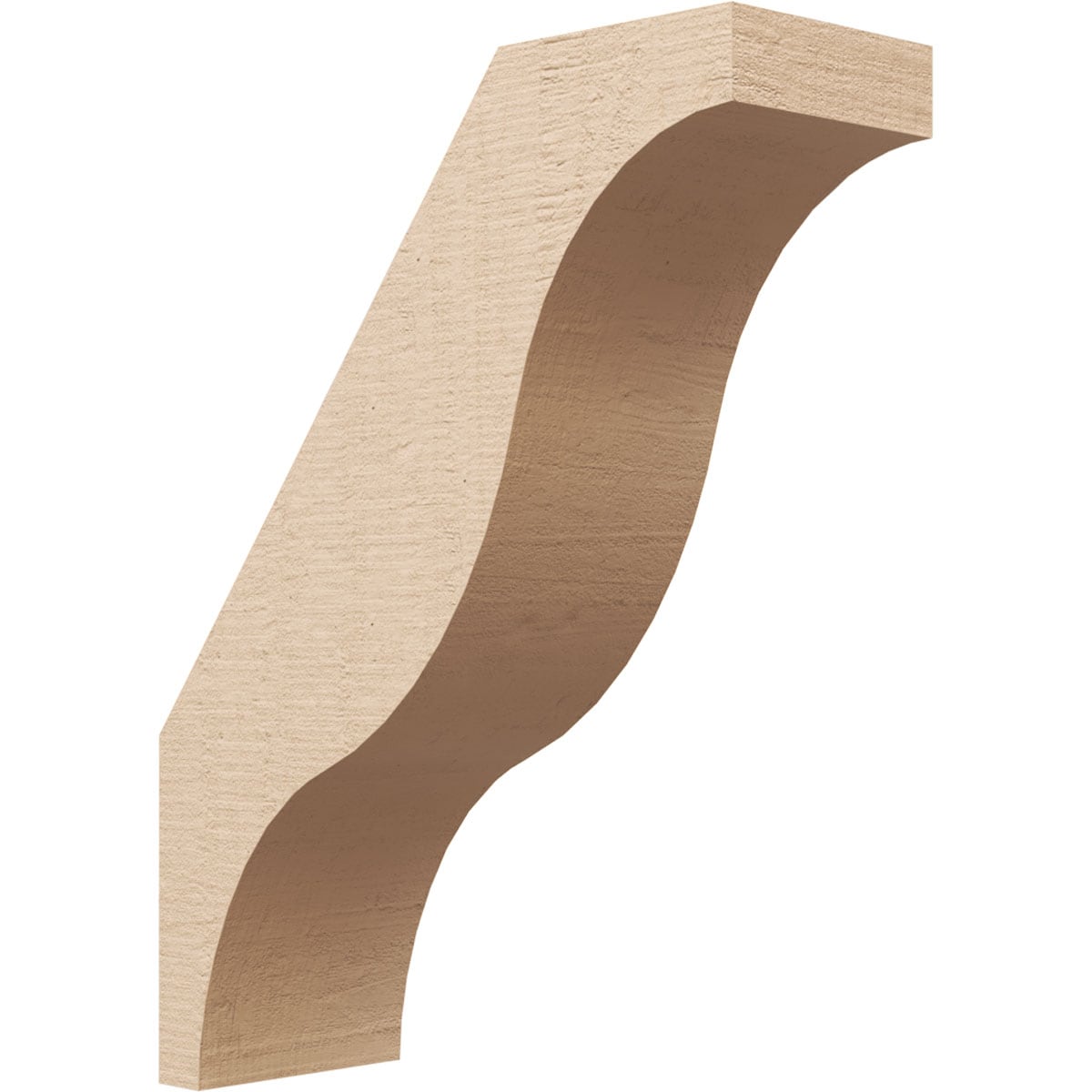 Ekena Millwork BRCUR05X14X18FSTRCPR 5-in x 18-in x 14-in Primed Urethane Funston Rough Cedar TimberThane Knee Brace