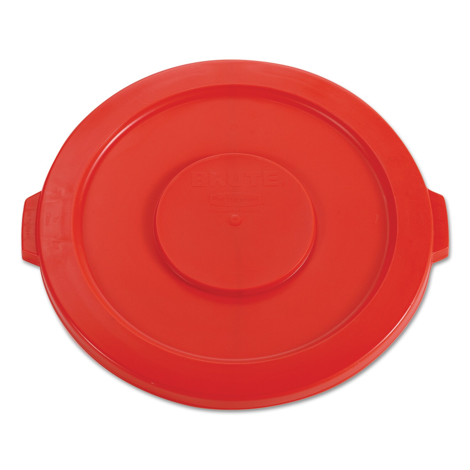 Rubbermaid Commercial Products Red Plastic Outdoor Trash Can Lid at ...