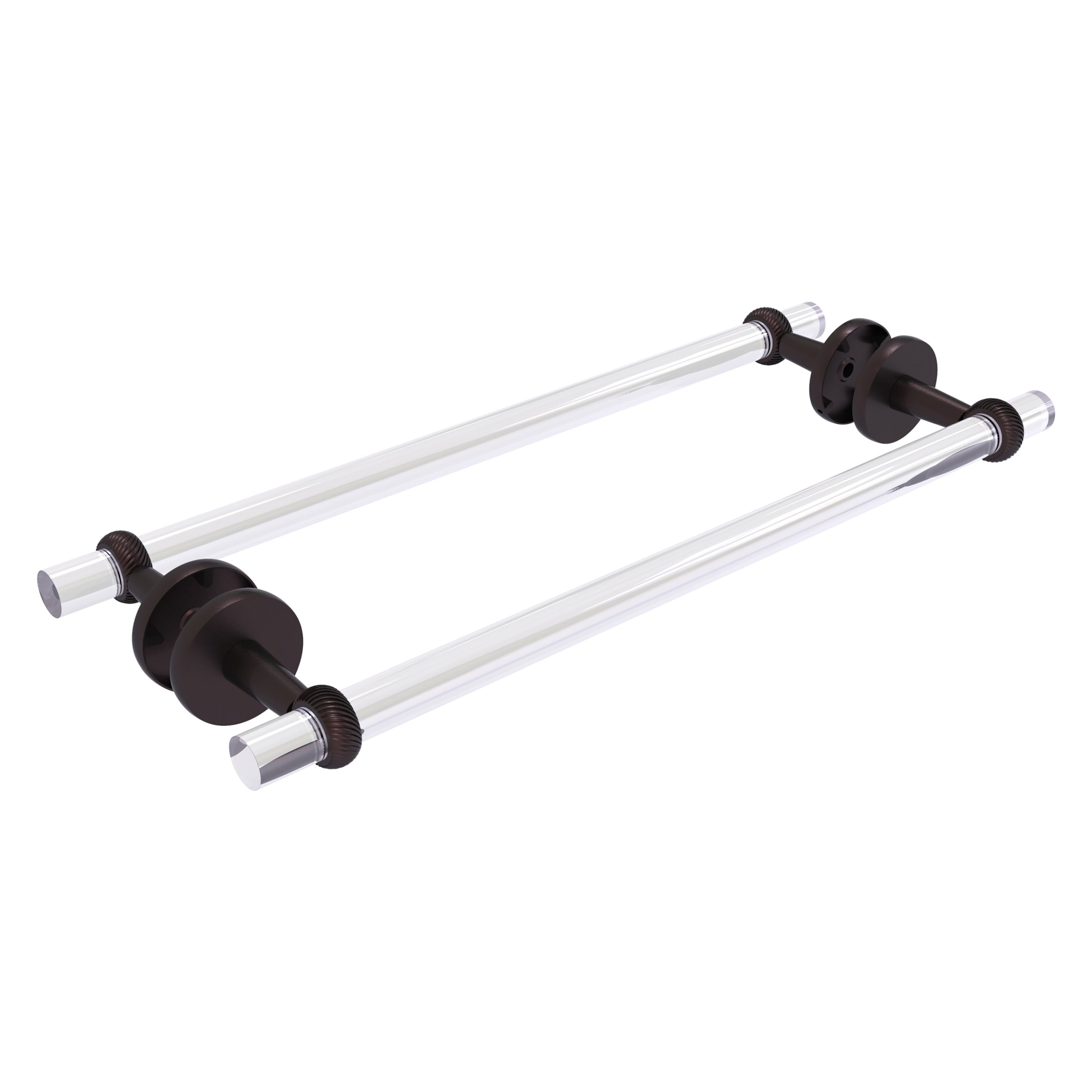 Allied Brass CV-41T-BB-18-ABZ Clearview 18-in double Antique Bronze Wall mount Double Towel Bar