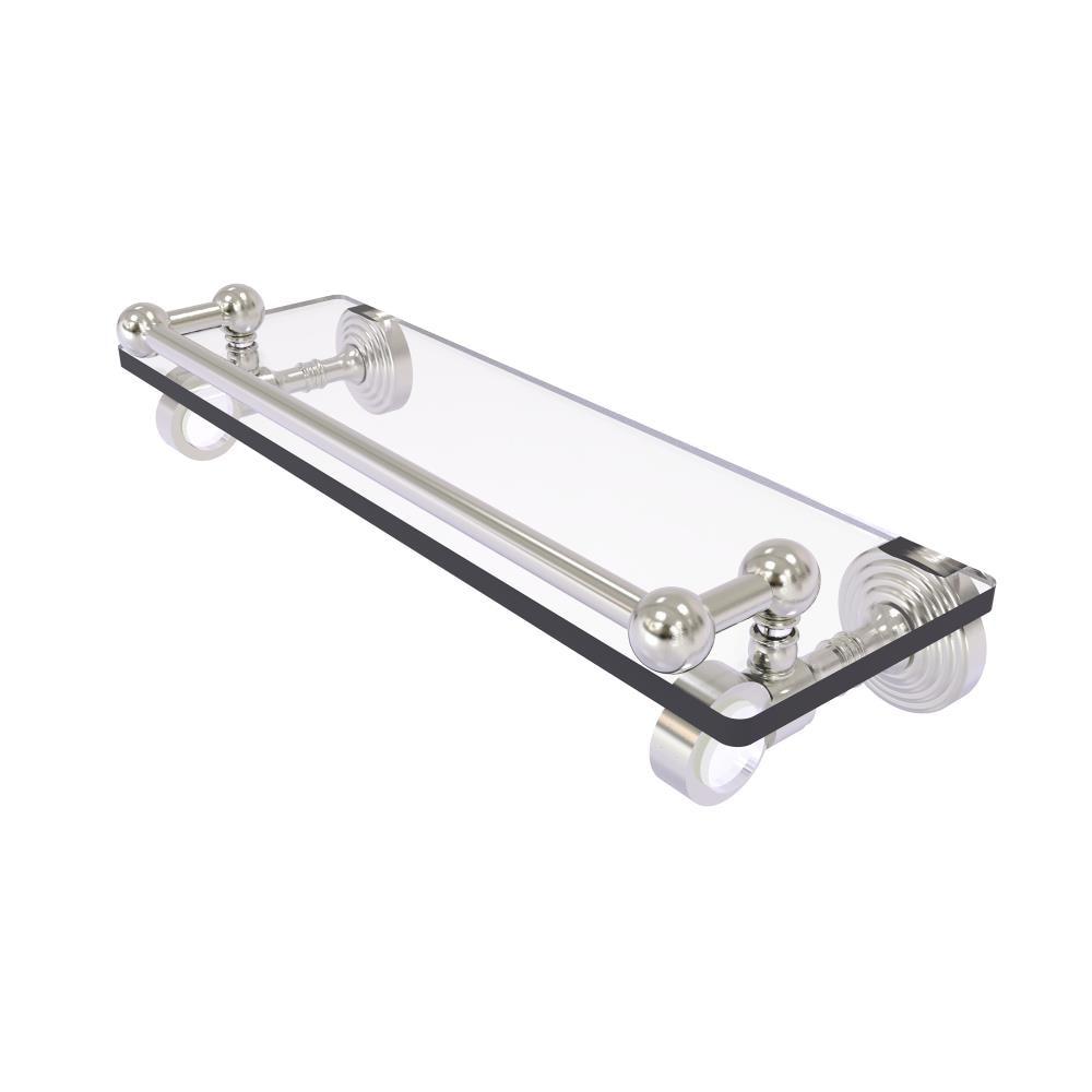 Allied Brass PG-1-16-GAL-SN Pacific Grove Satin Nickel Wall mount Bathroom Shelf ( 16-in x 3.5-in x 5-in )