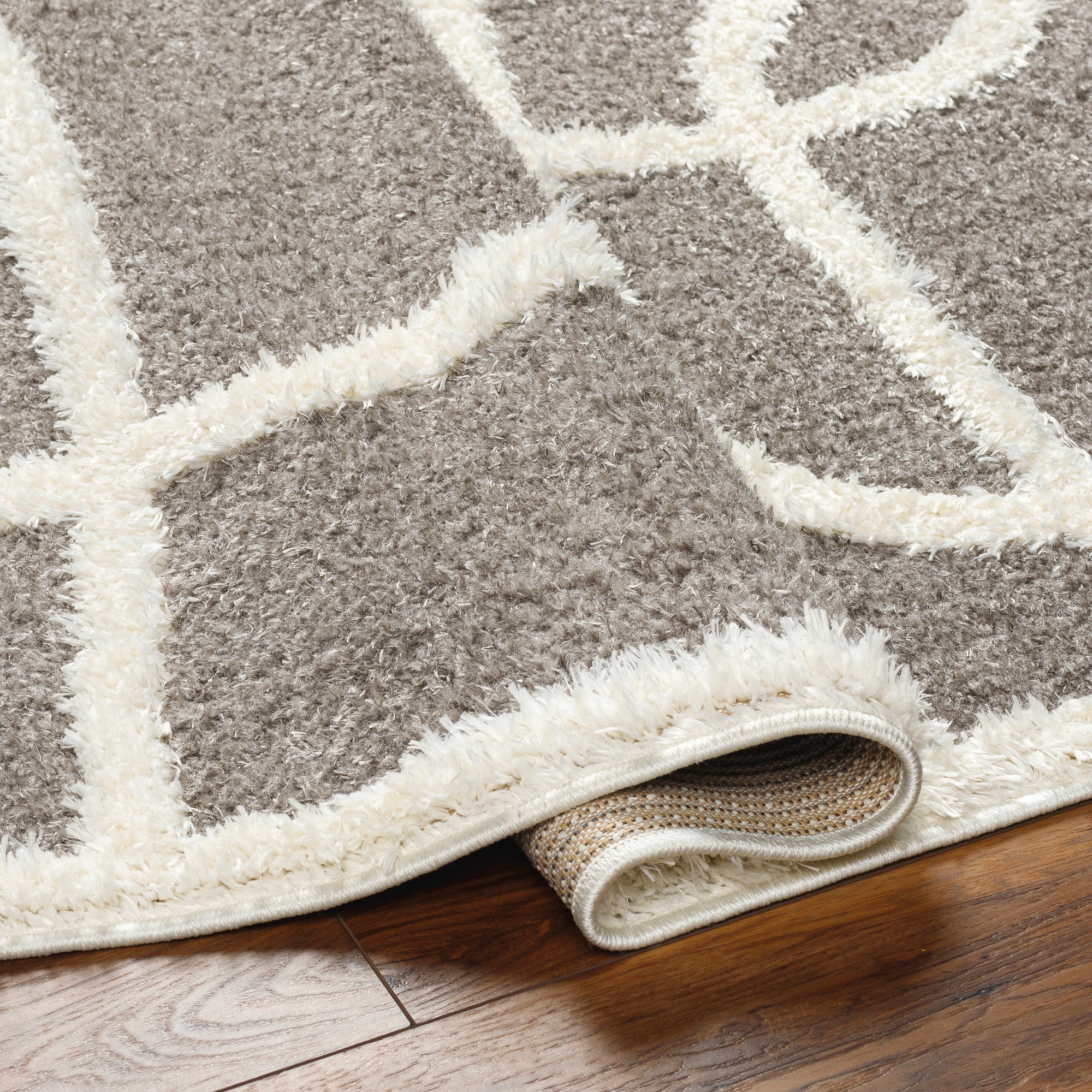 Livabliss RDO2339-537 Rodos 5 x 8 (ft) Polyester Gray Rectangular Indoor Abstract Mid-Century Modern Area rug