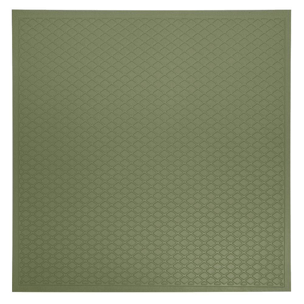 Flexco DSABD6P097 Basil Green Solid 24-in W x 24-in L Glue Down Vinyl Tile Flooring (5.06-sq ft/ Piece)